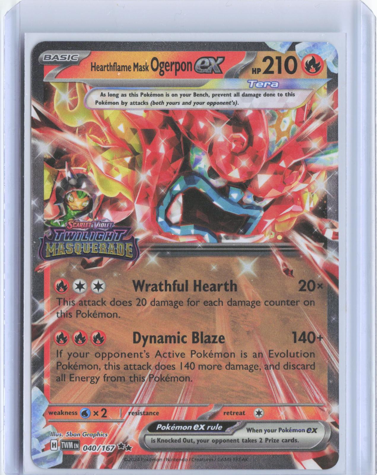 Hearthflame Mask Ogerpon ex 040/167 Twilight Masquerade Pokemon TCG Card