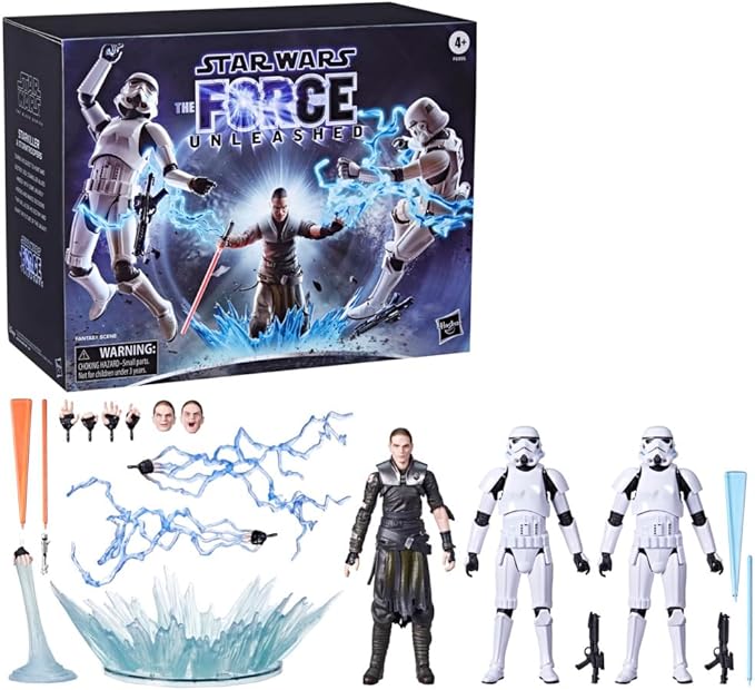 The Black Series Starkiller and 2 Storm Troopers Action Figures Hasbro F6995 6 inch Star Wars