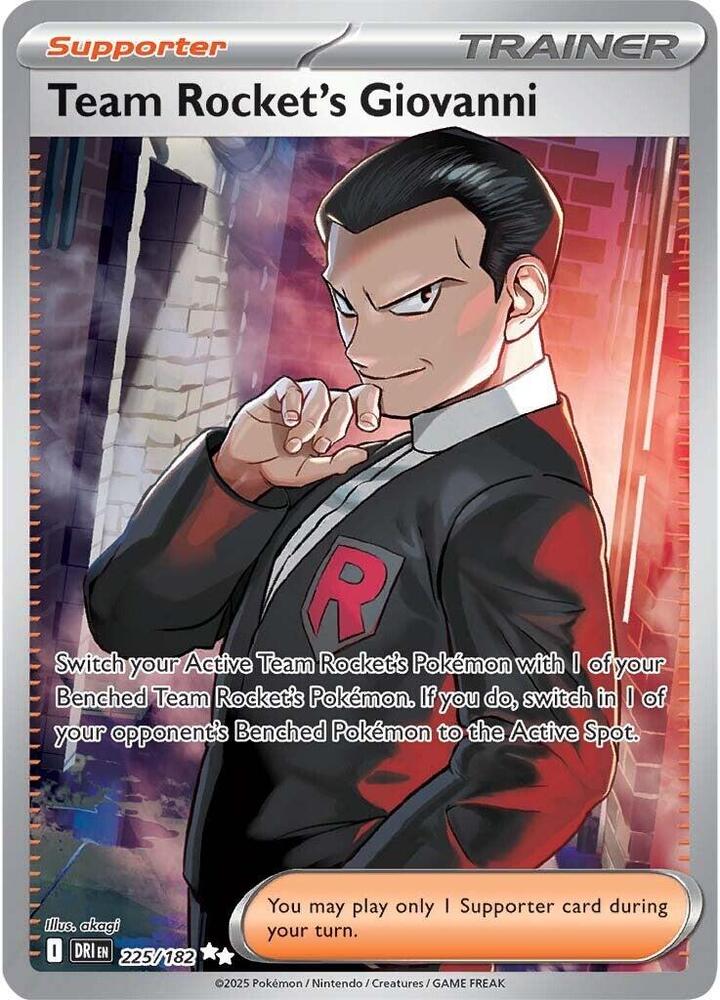 Team Rocket's Giovanni - 225/182 - SV10: Destined Rivals (DRI) Pokémon TCG