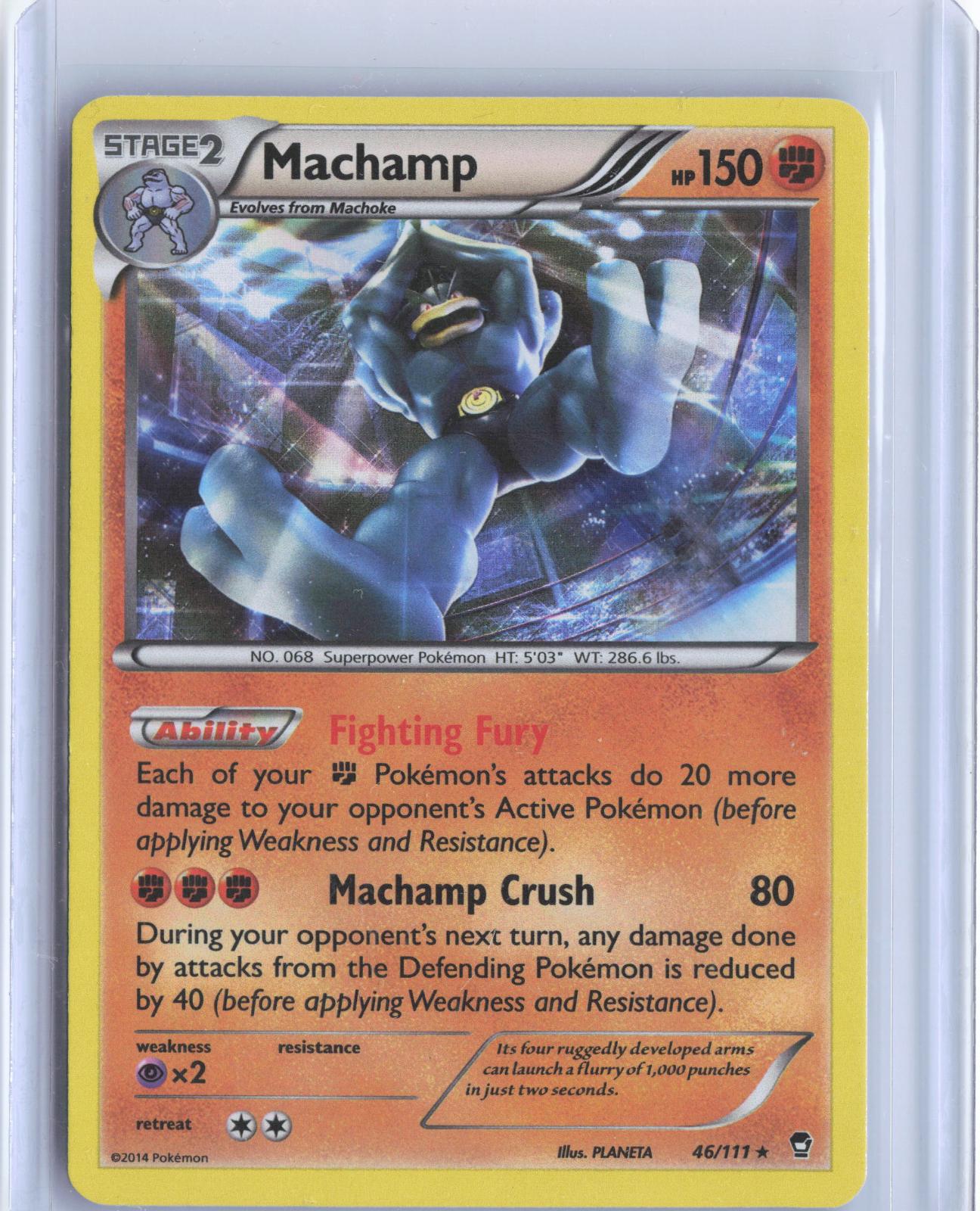 Machamp 46/111 Holo Rare Furious Fists Pokemon Holo TCG Card