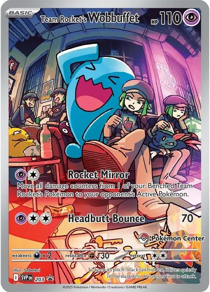 Team Rocket's Wobbuffet (Pokemon Center Exclusive) Holo Promo SV: Scarlet & Violet Promo Cards 203