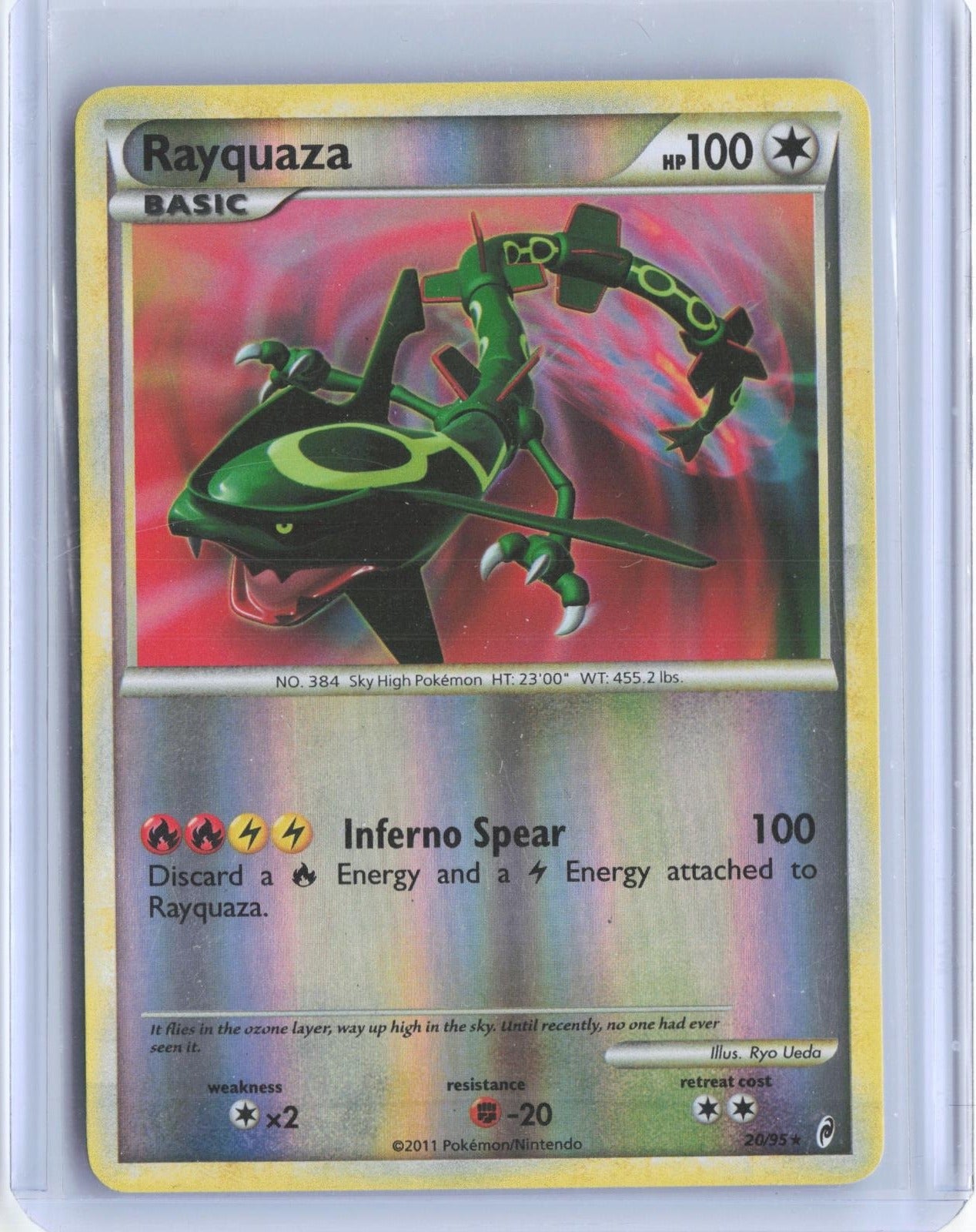 Rayquaza 20/95 Holo Rare Call of Legends Pokemon Reverse Holo TCG Card