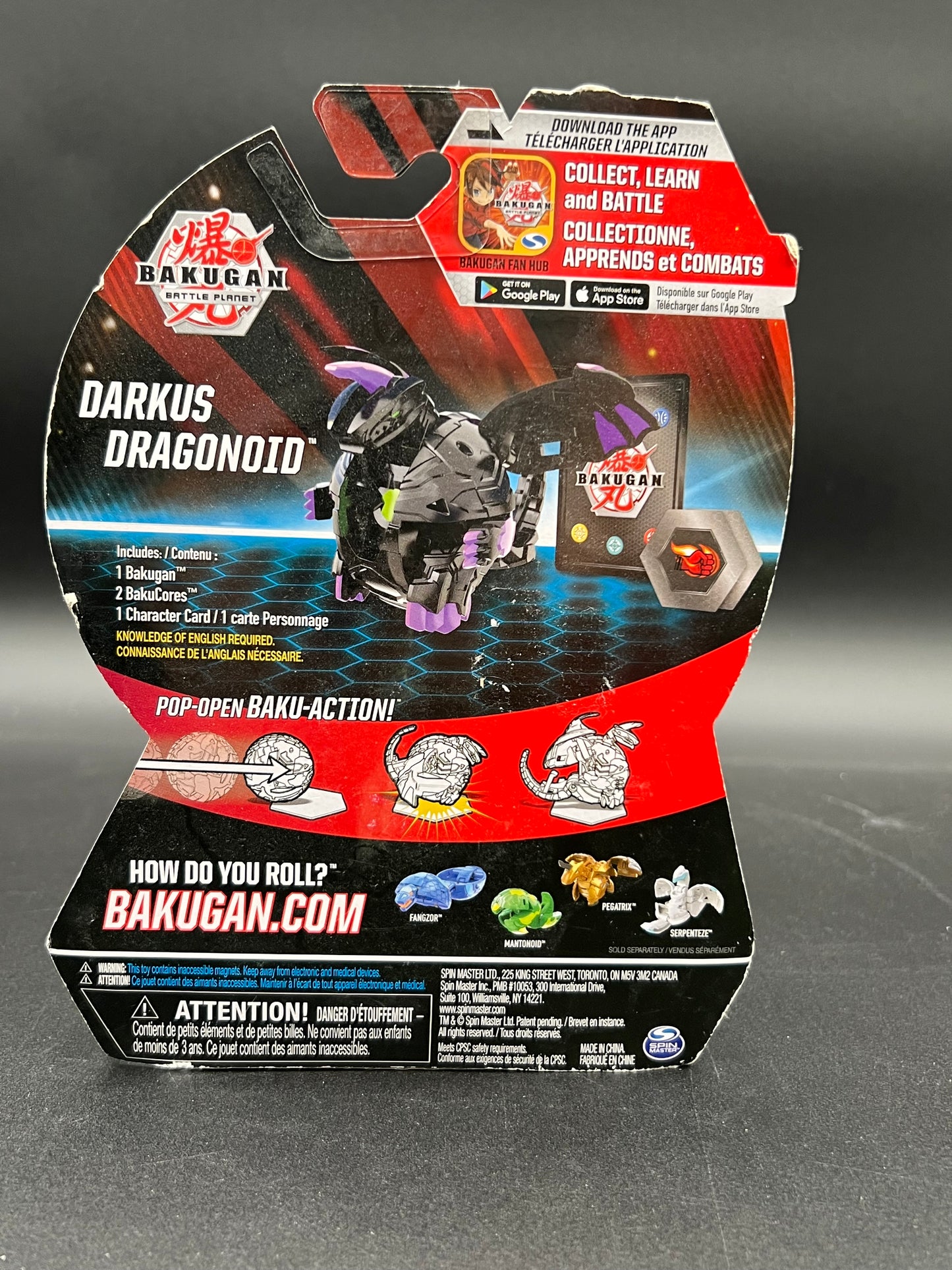 Bakugan Battle Planet Battle Brawlers Bakugan Darkus Dragonoid