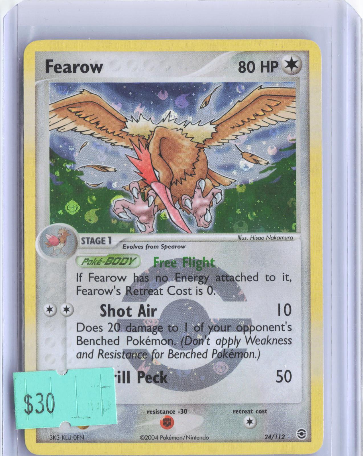 Fearow 24/112 Rare FireRed & LeafGreen Pokemon Reverse Holo TCG Card