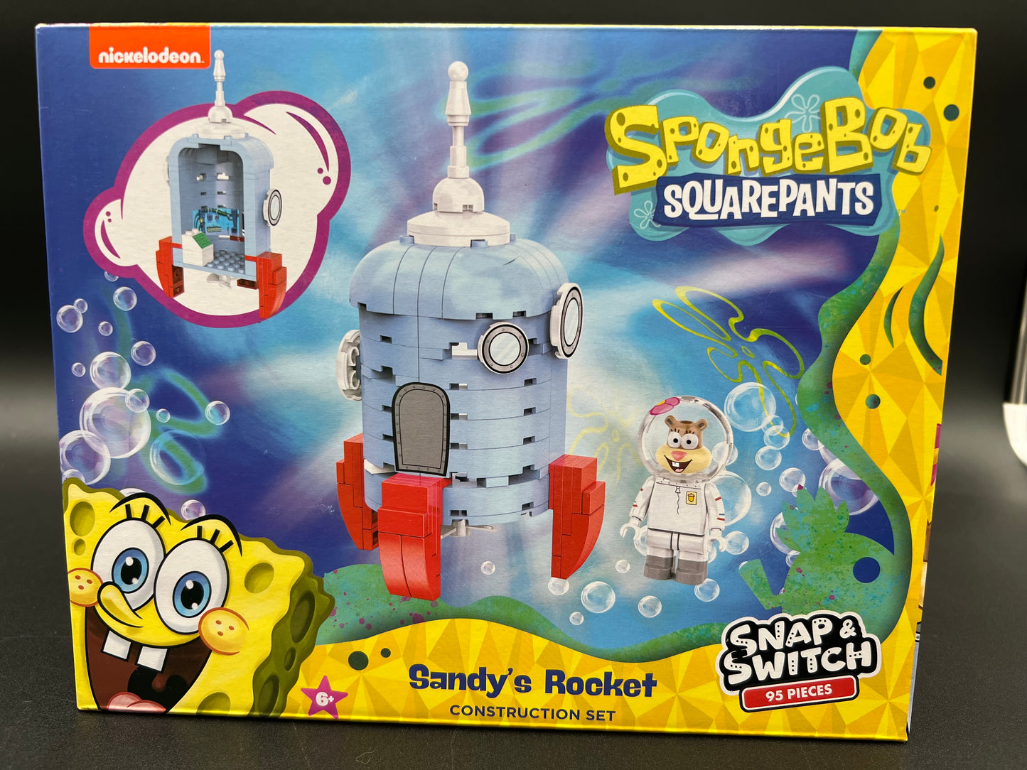 SpongeBob SquarePants Sandys Rocket Construction Set Snap and Switch New Nickelodeon Not Lego 95 Pieces