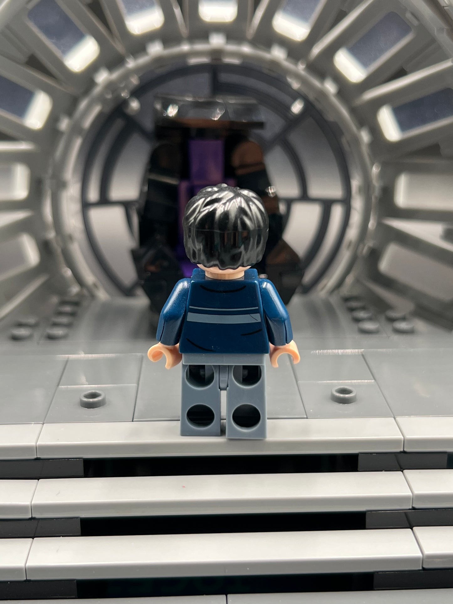 LEGO Harry Potter Harry Potter - Dark Blue Open Jacket with Stripe, Dark Bluish Gray Legs Item No: hp116 Set 4841