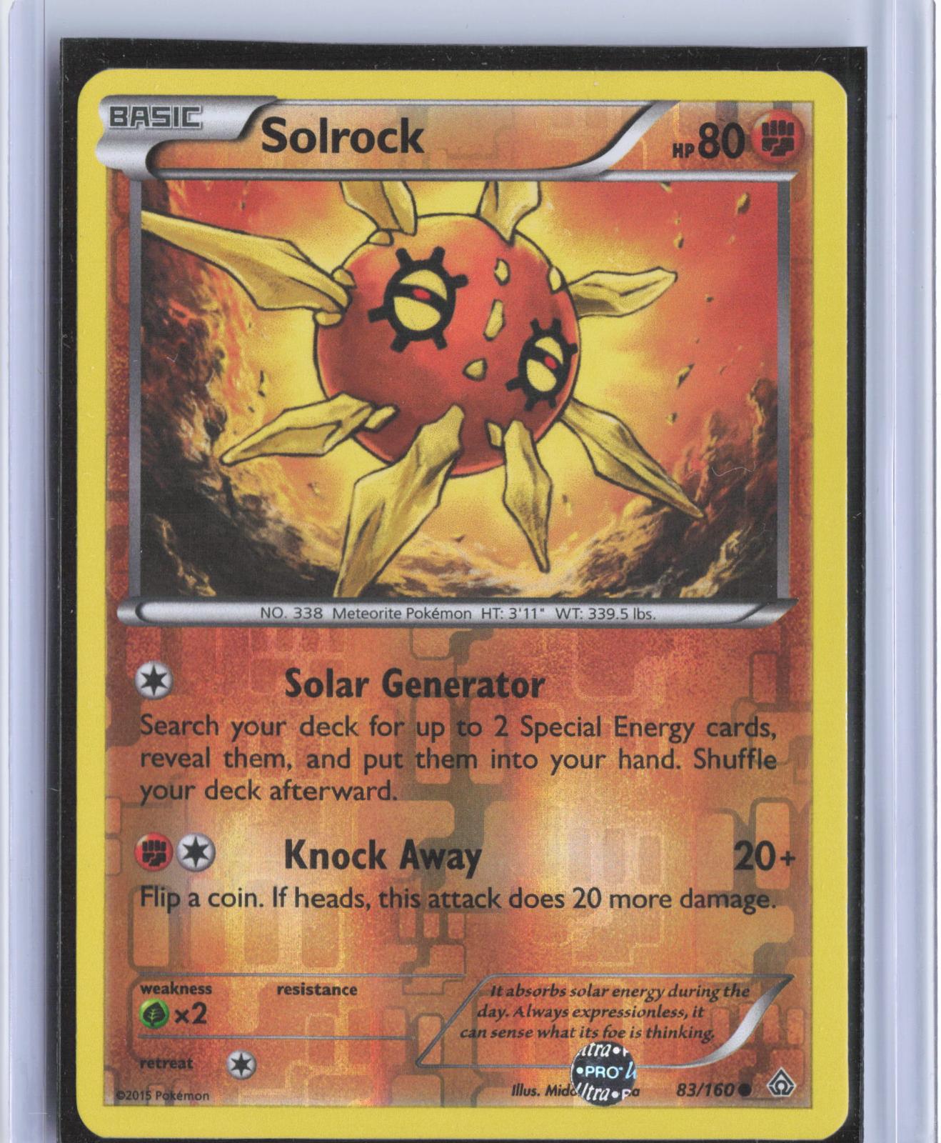 Solrock 83/160 Common Primal Clash Pokemon Reverse Holo TCG Card
