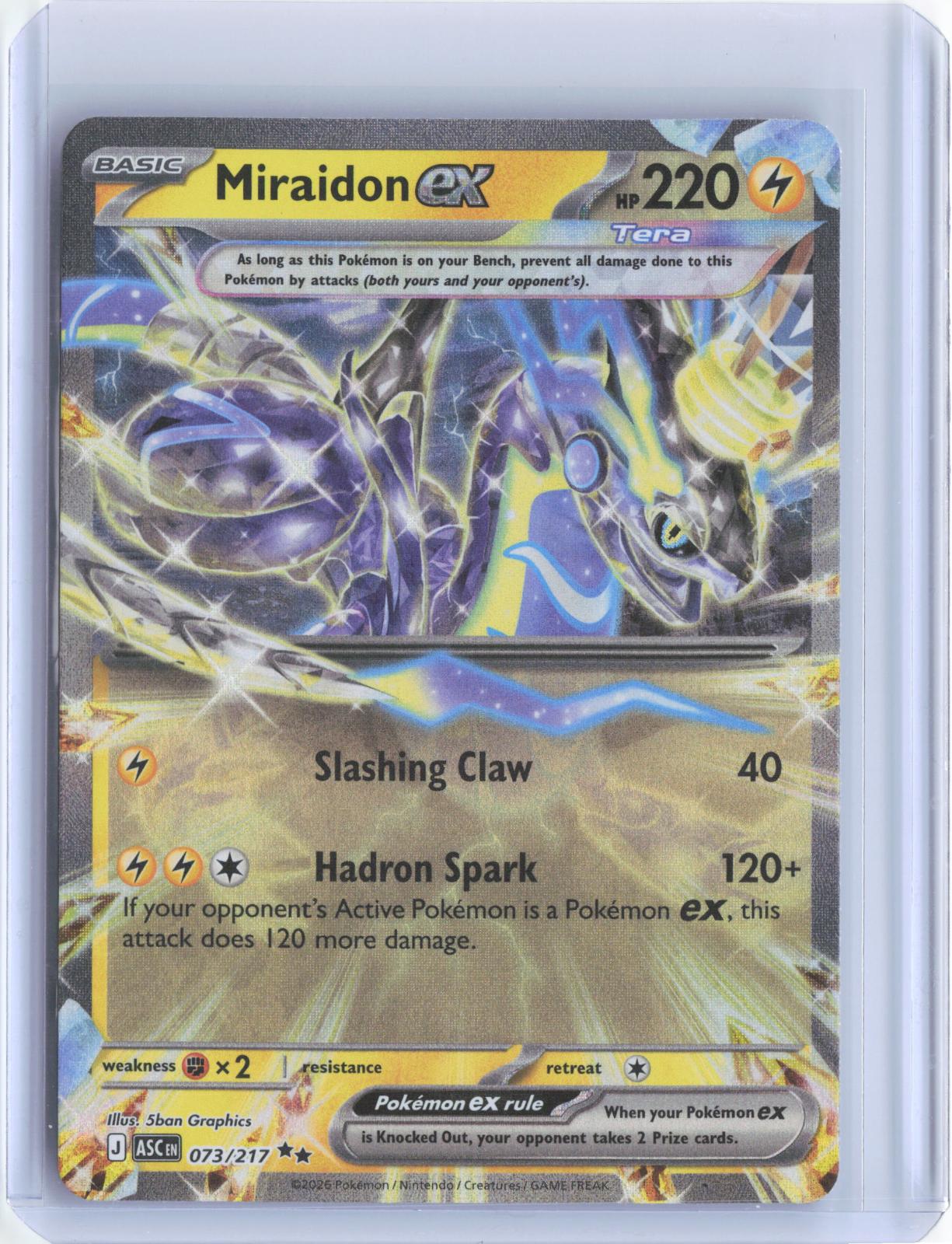 Miraidon ex 073/217 Double Rare Ascended Heroes Pokemon TCG Card