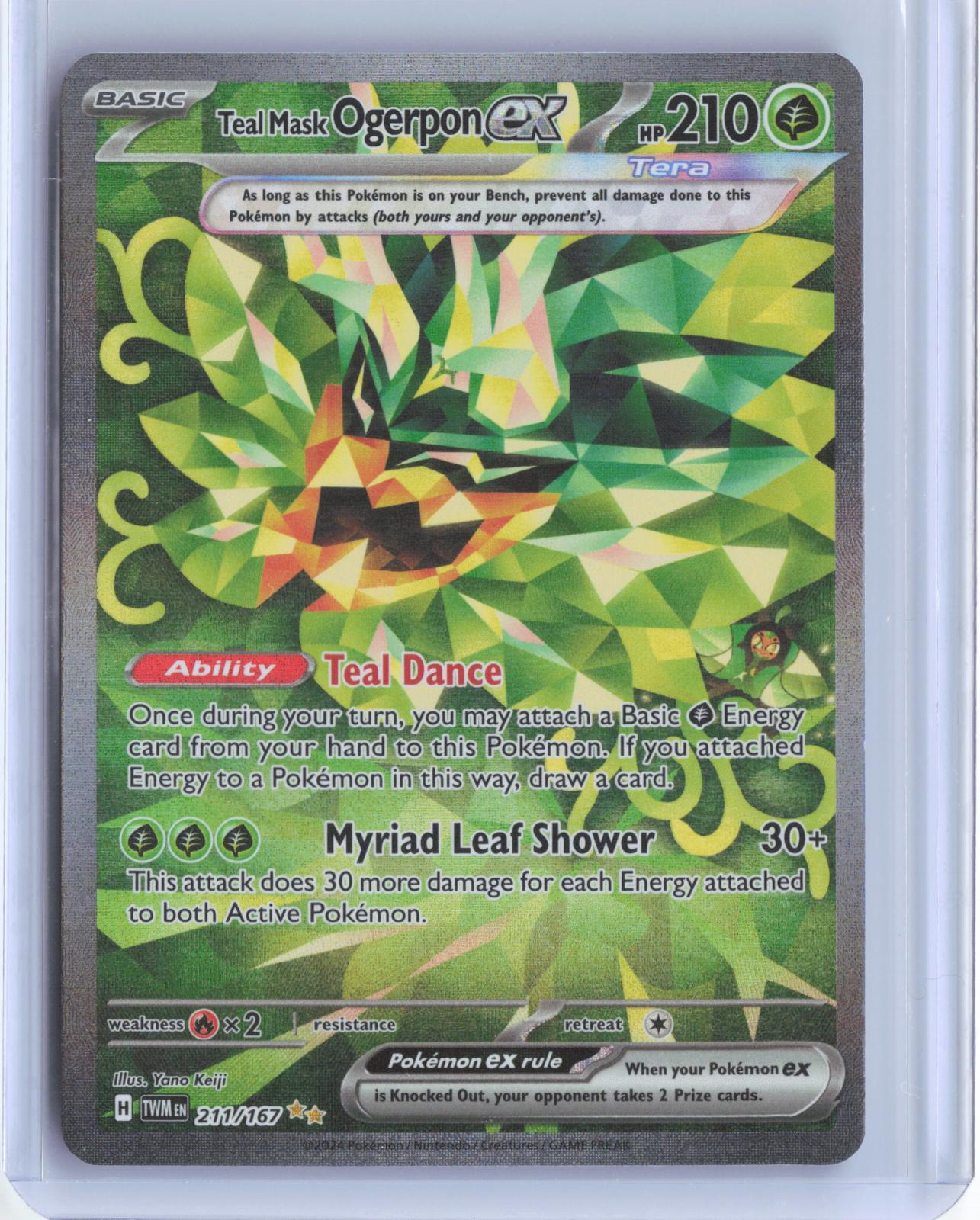 Teal Mask Ogerpon ex 211/167 Twilight Masquerade Pokemon TCG Card