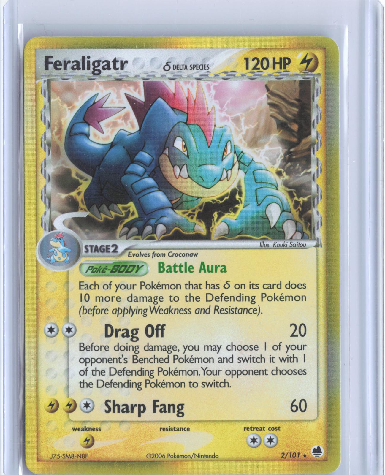 Feraligatr 2/101 Holo Rare Dragon Frontiers Pokemon Reverse Holo TCG Card