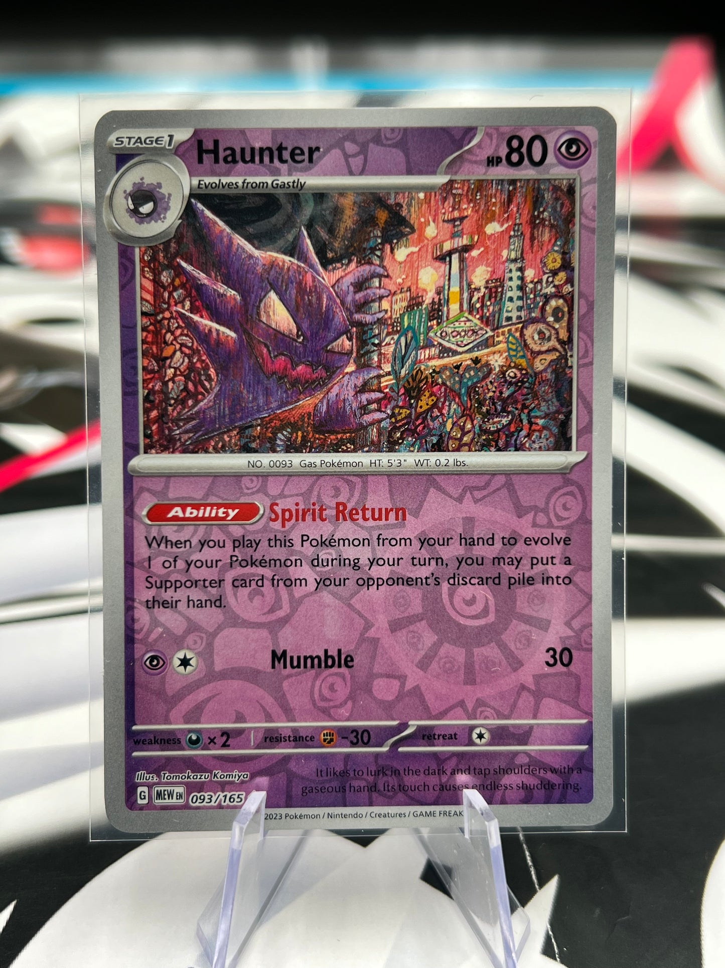 Haunter Reverse Holo 093/165 - SV: Scarlet & Violet 151 (MEW) Pokémon Card TCG