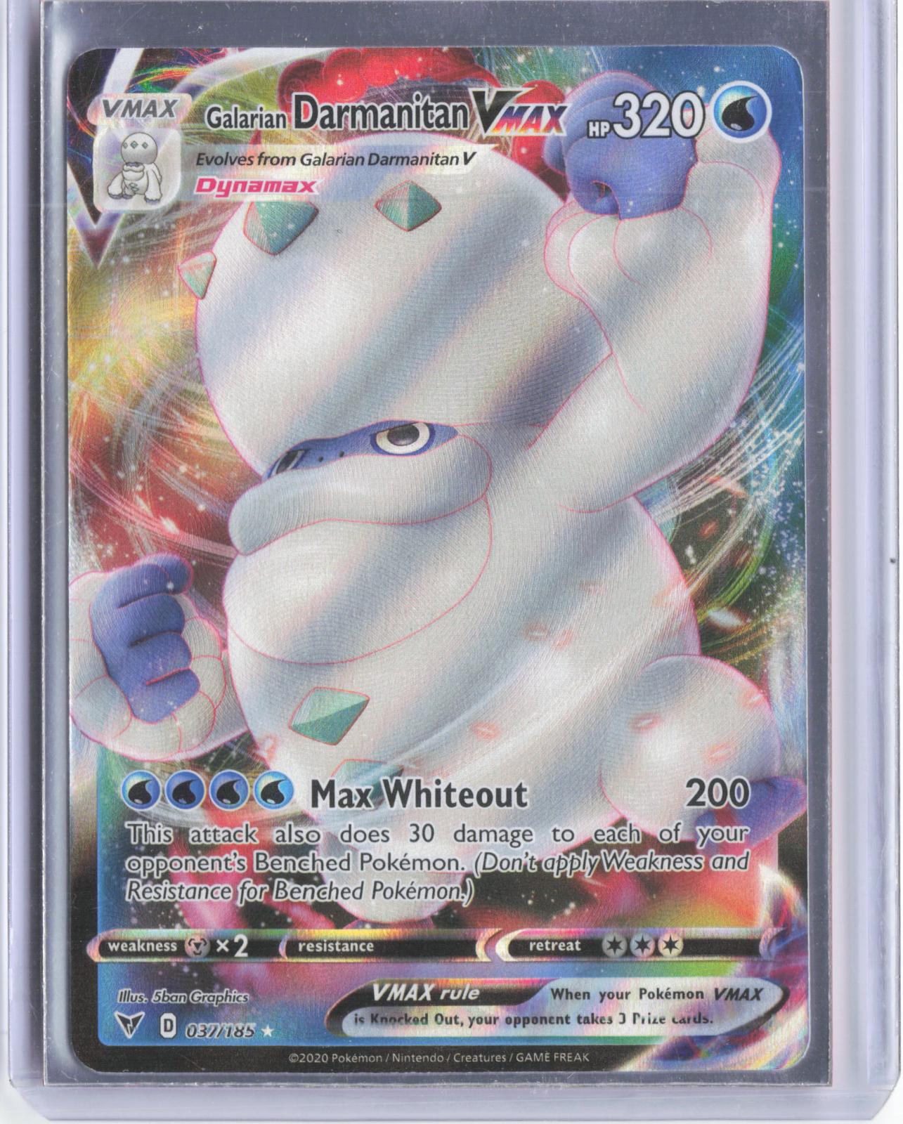 Galarian Darmanitan VMAX 037/185 Holo VMAX Rare Vivid Voltage Pokemon