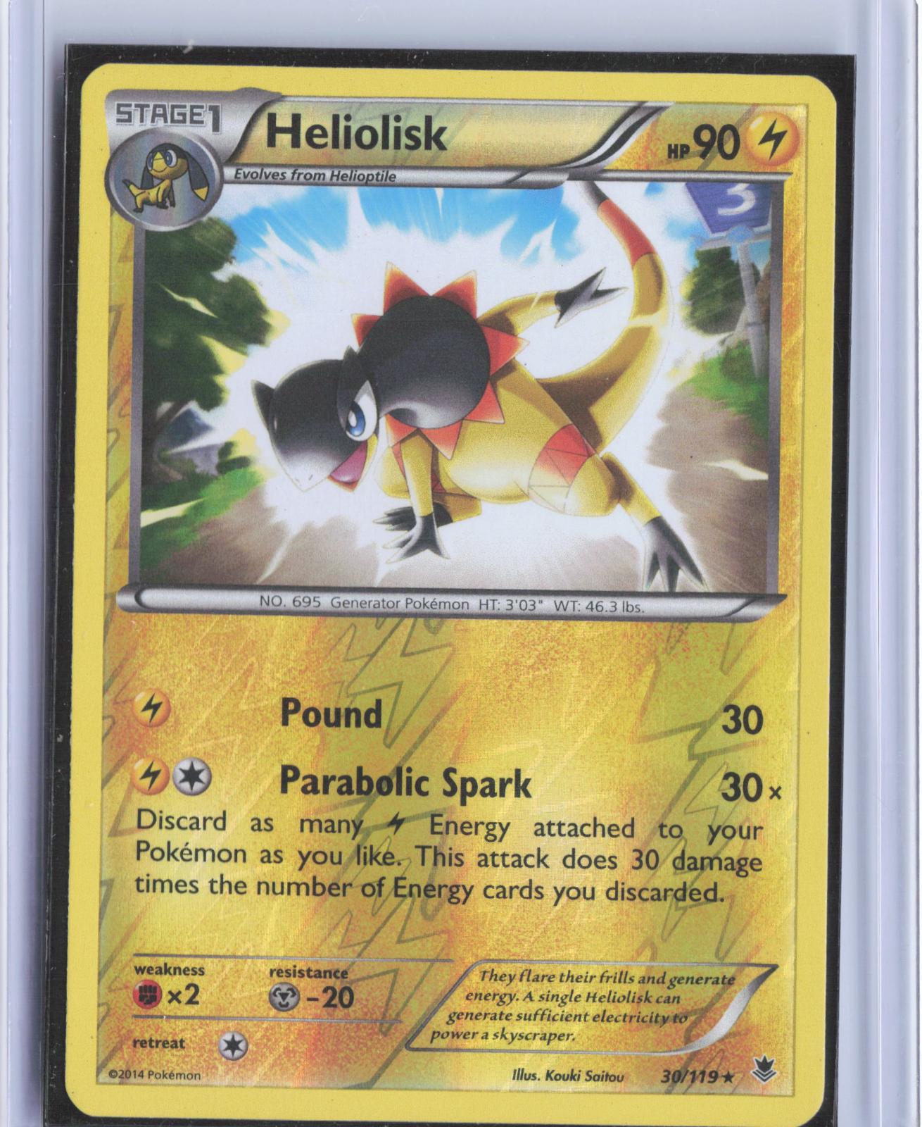 Heliolisk 30/119 Holo Rare Phantom Forces Pokemon Reverse Holo TCG Card