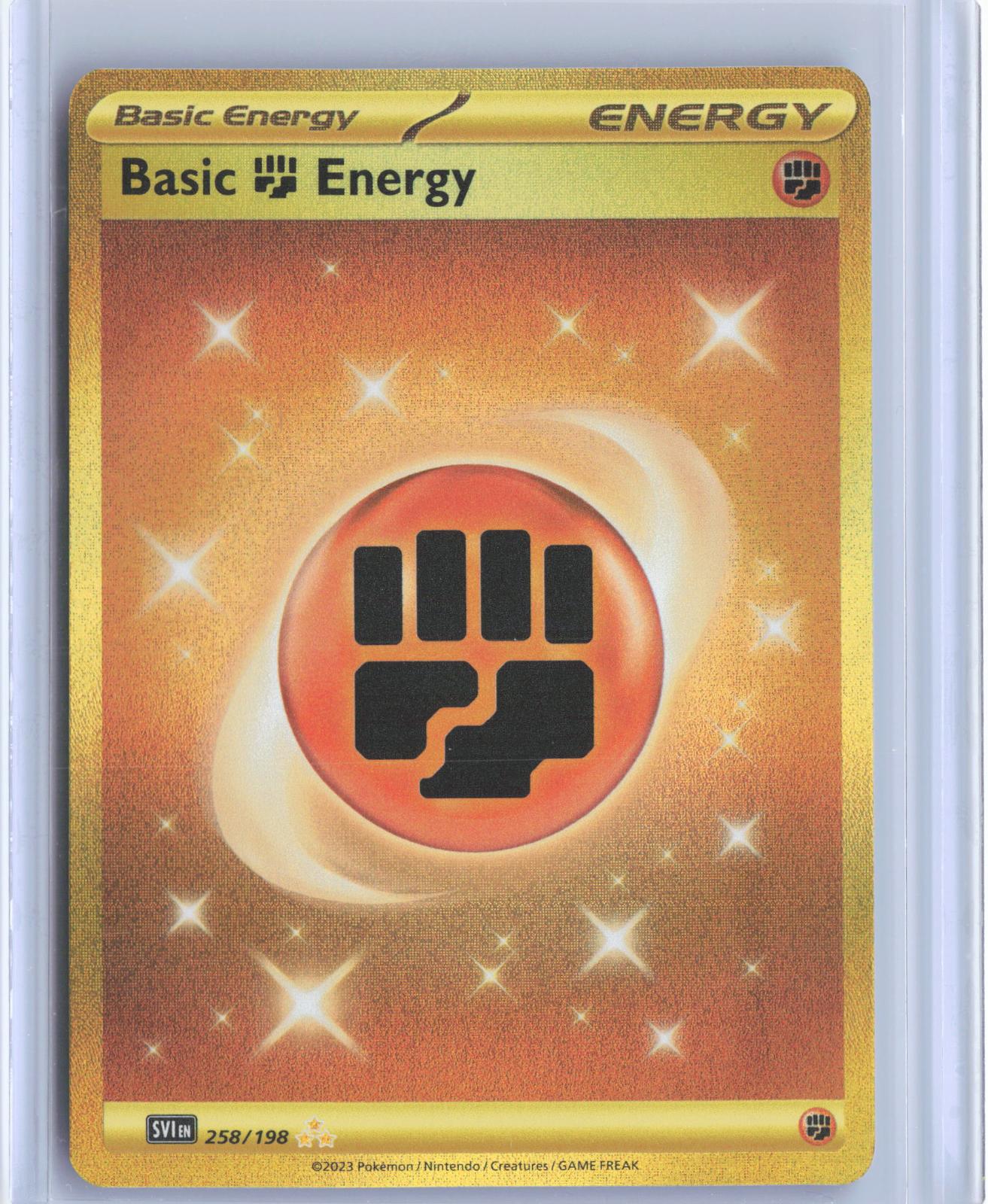 Basic Fighting Energy 258/198 Hyper Rare Scarlet & Violet Pokemon TCG Card