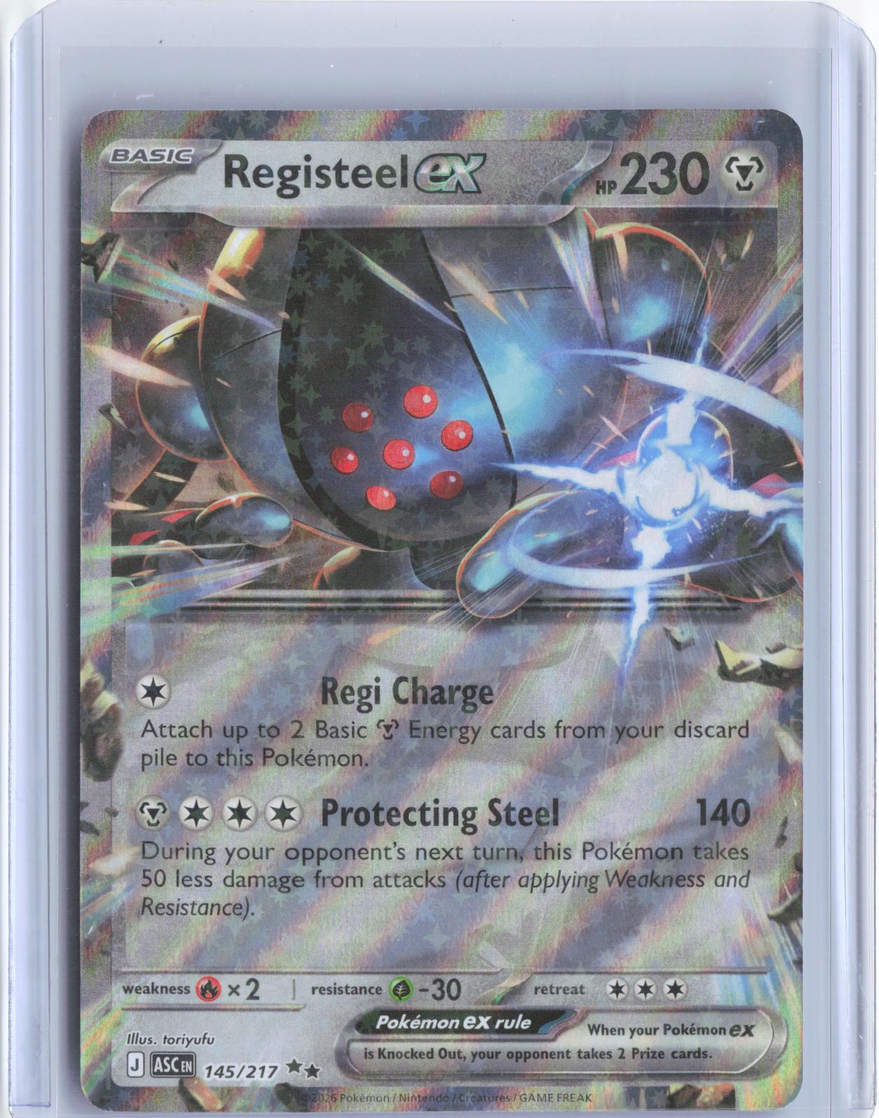 Registeel ex 145/217 Double Rare Ascended Heroes Pokemon Holo