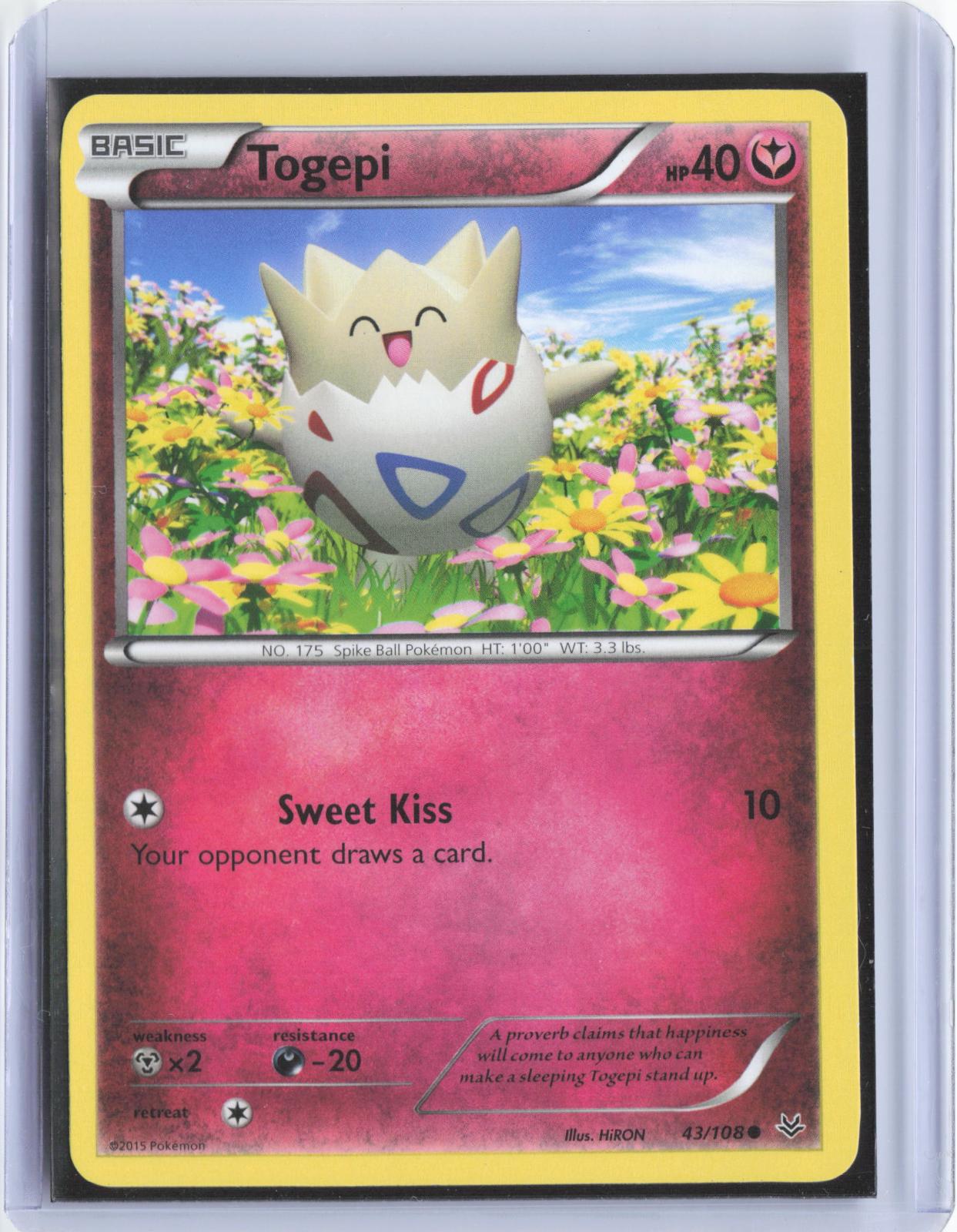 Togepi 43/108 Common Roaring Skies Pokemon TCG Card
