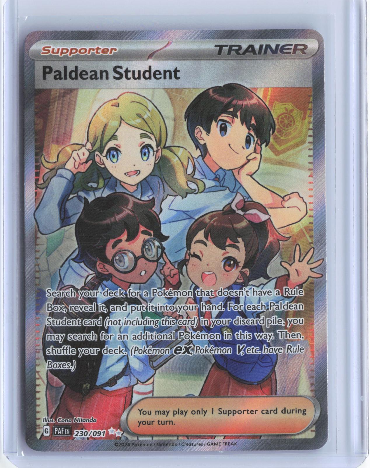 Paldean Student 230/091 Ultra Rare Paldean Fates Pokemon TCG Card