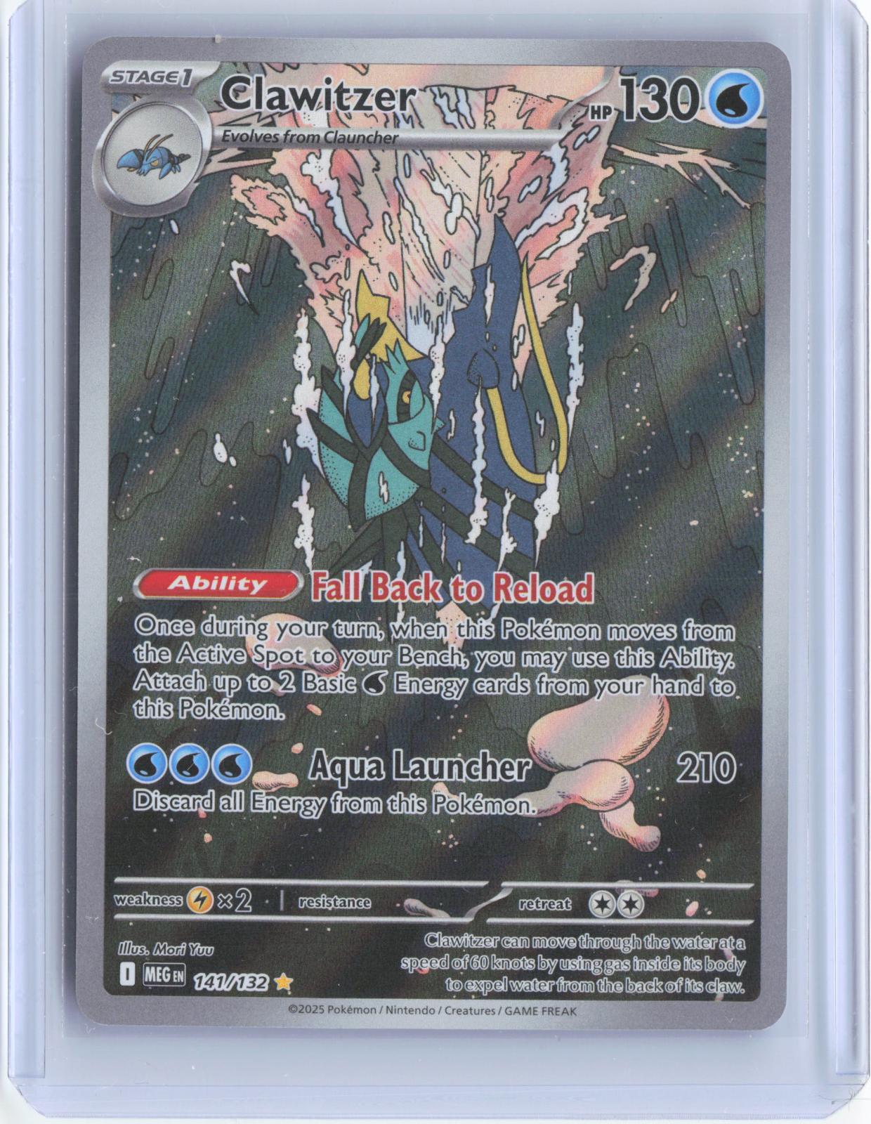 Clawitzer 141/132 Illustration Rare Mega Evolution Pokemon TCG Card
