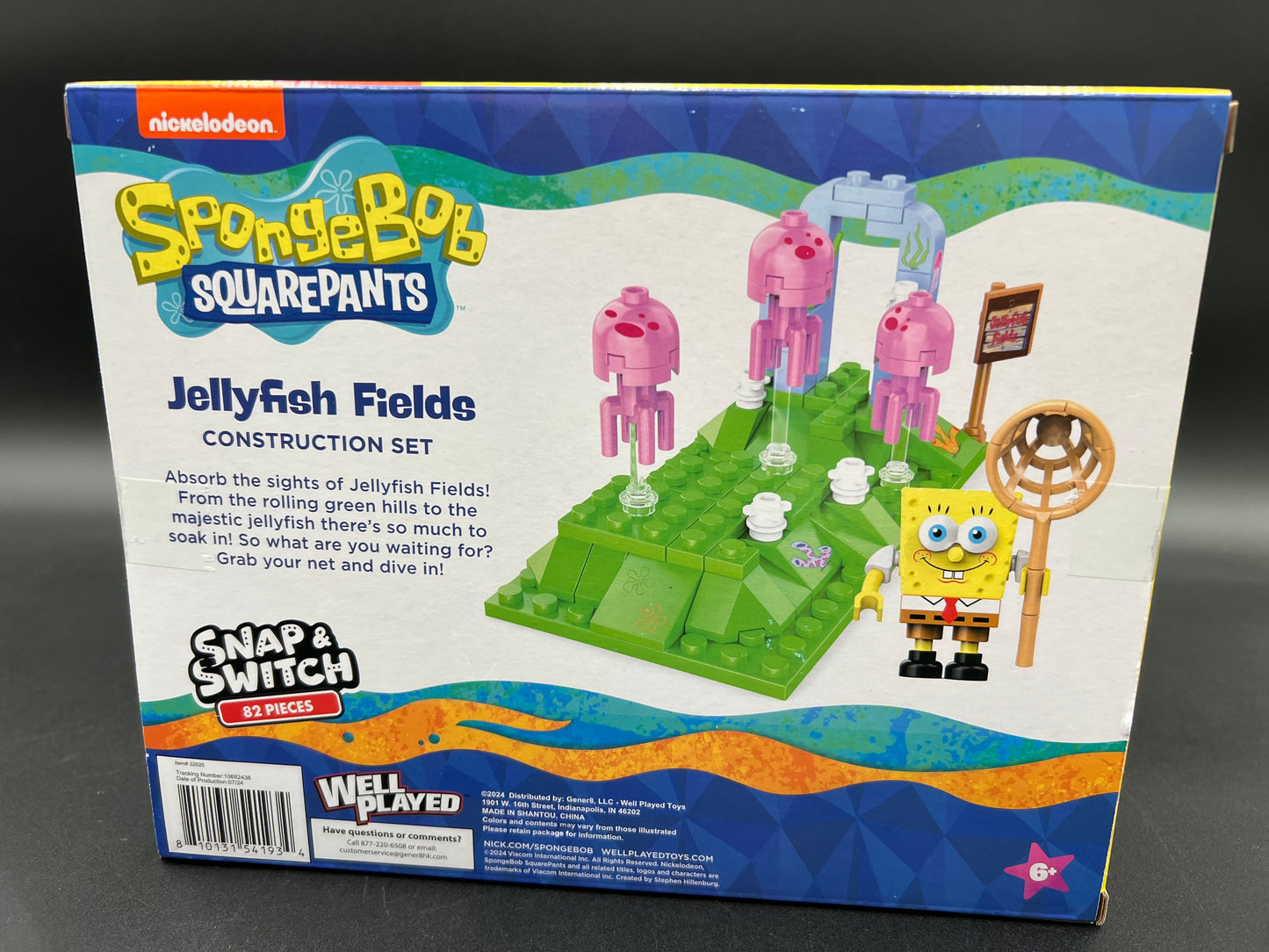 SpongeBob SquarePants Jellyfish Fields Construction Set Snap and Switch New Nickelodeon Not Lego 82 Pieces
