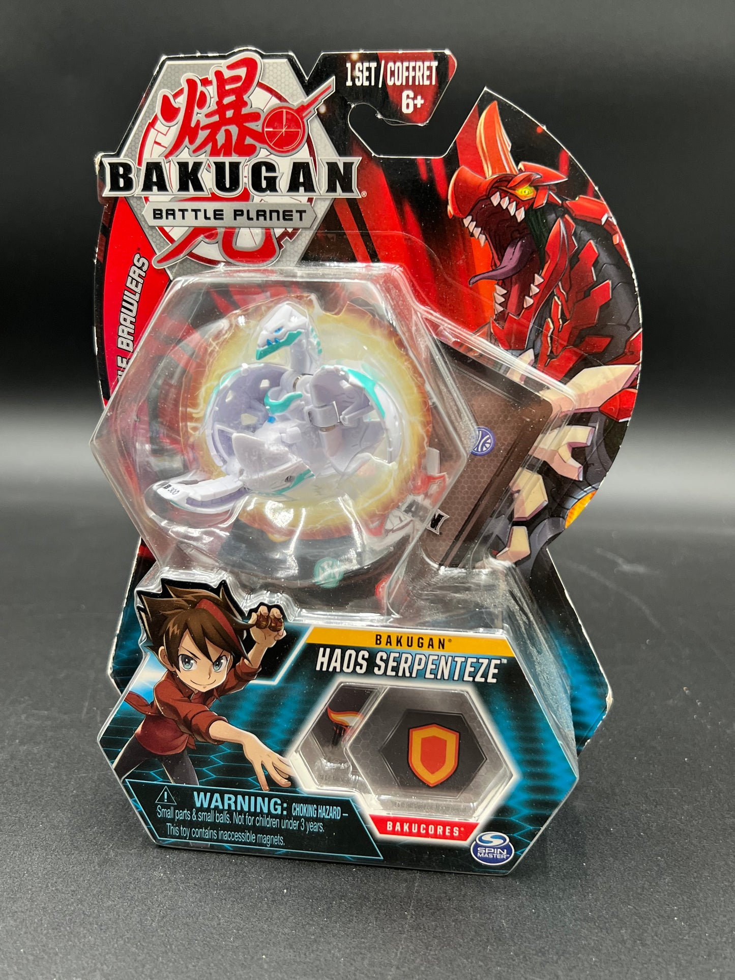Bakugan, Haos Serpenteze, 2-inch Tall Collectible Action Figure and Trading Card, for Ages 6 and Up