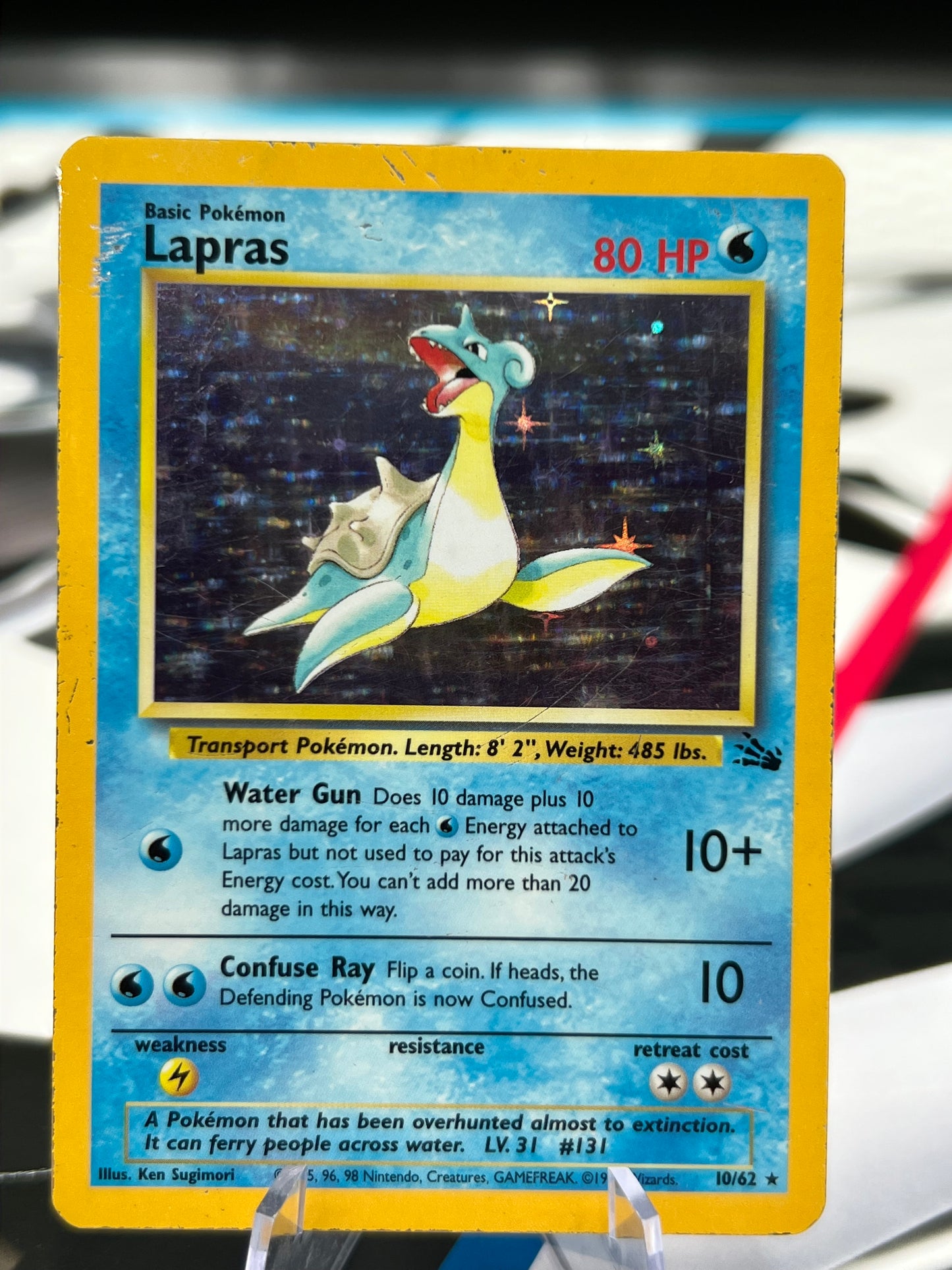 Lapras 10/62 Holo Rare (10) - Fossil (FO) WOTC Vintage Pokémon TCG