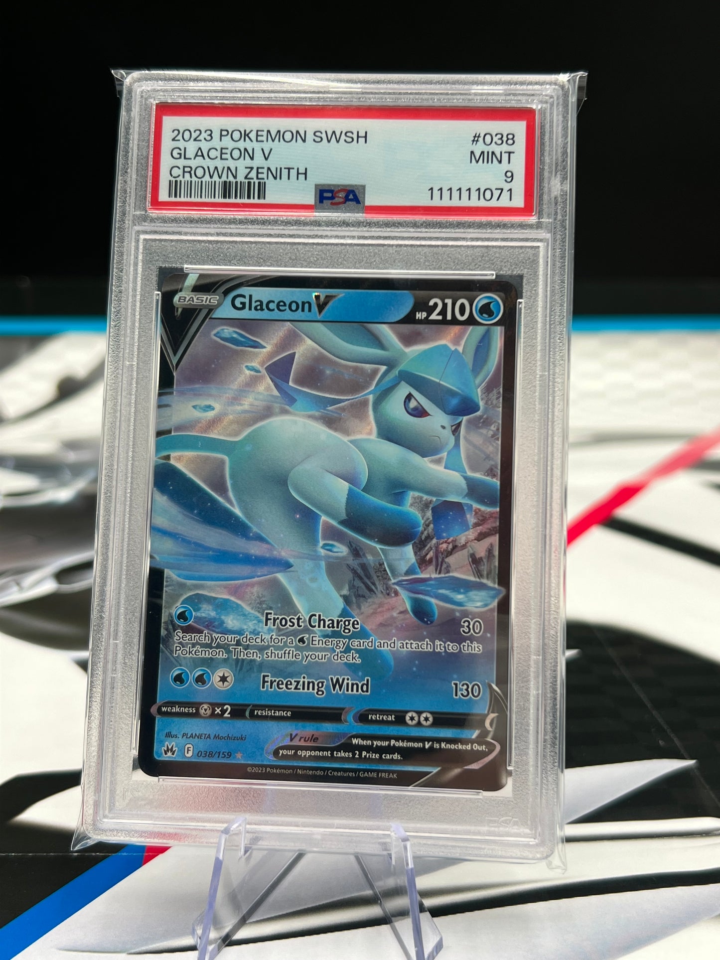 PSA 9 Glaceon V 038/159 - Crown Zenith (CRZ) Pokémon TCG