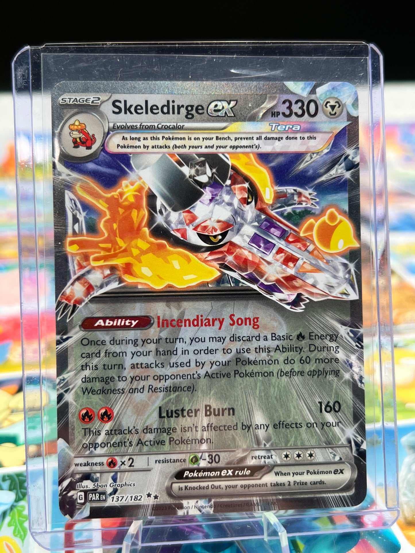 Skeledirge ex 137/182 - SV04: Paradox Rift (PAR) Pokémon Card TCG
