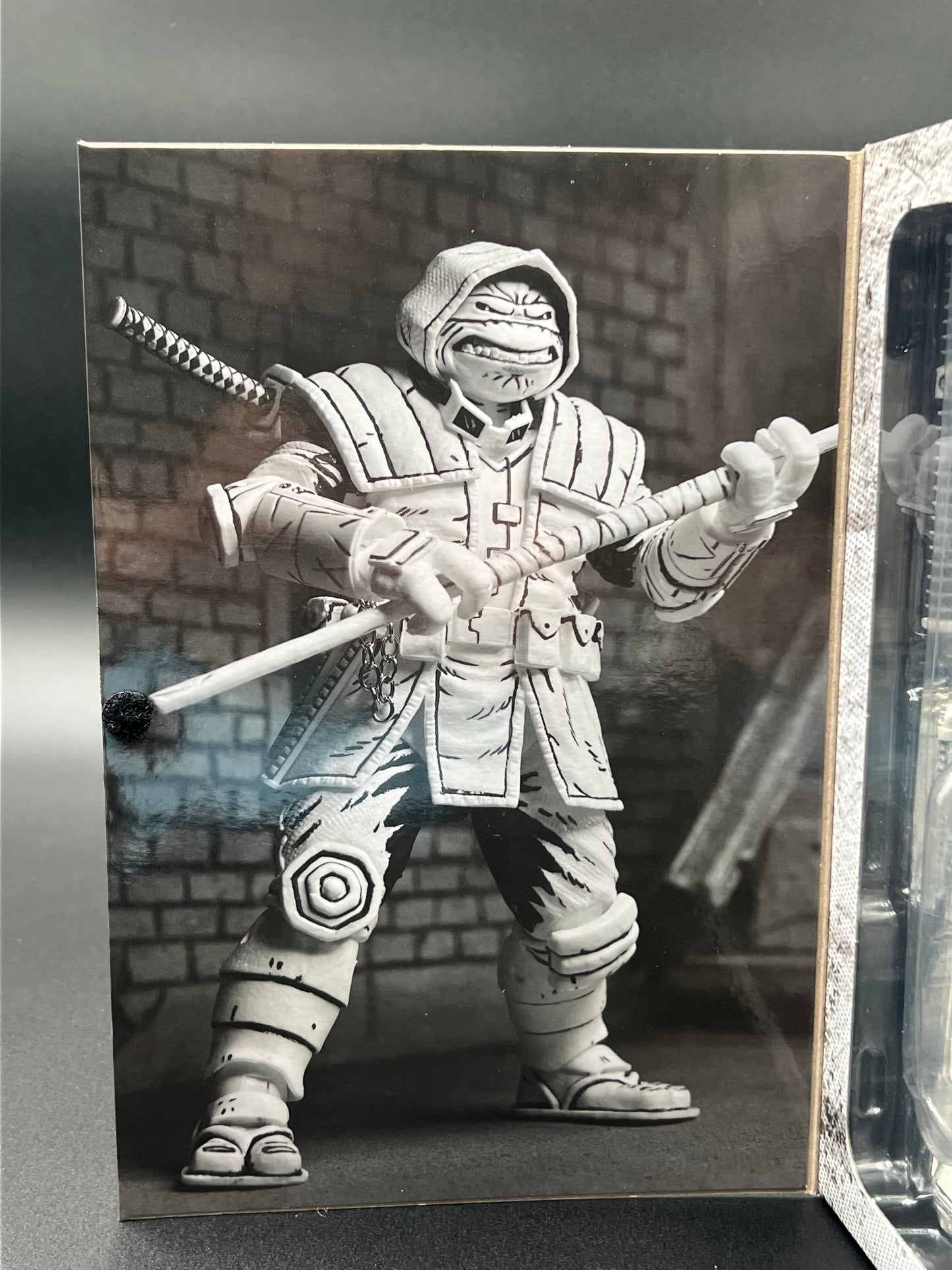 NECA Teenage Mutant Ninja Turtles The Last Ronin 7 in Figure - Black & White New TMNT