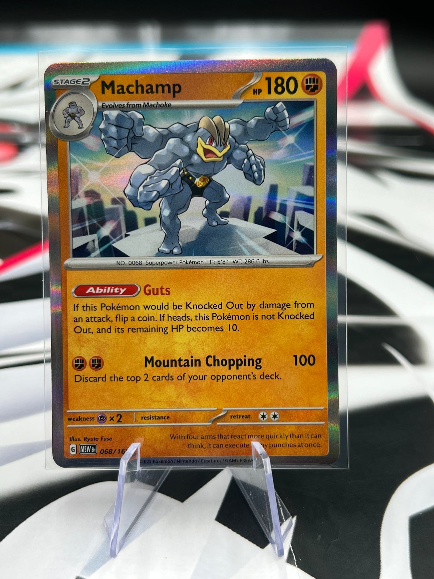 Machamp Holo Rare 068/165- SV: Scarlet & Violet 151 (MEW) Pokémon Card TCG