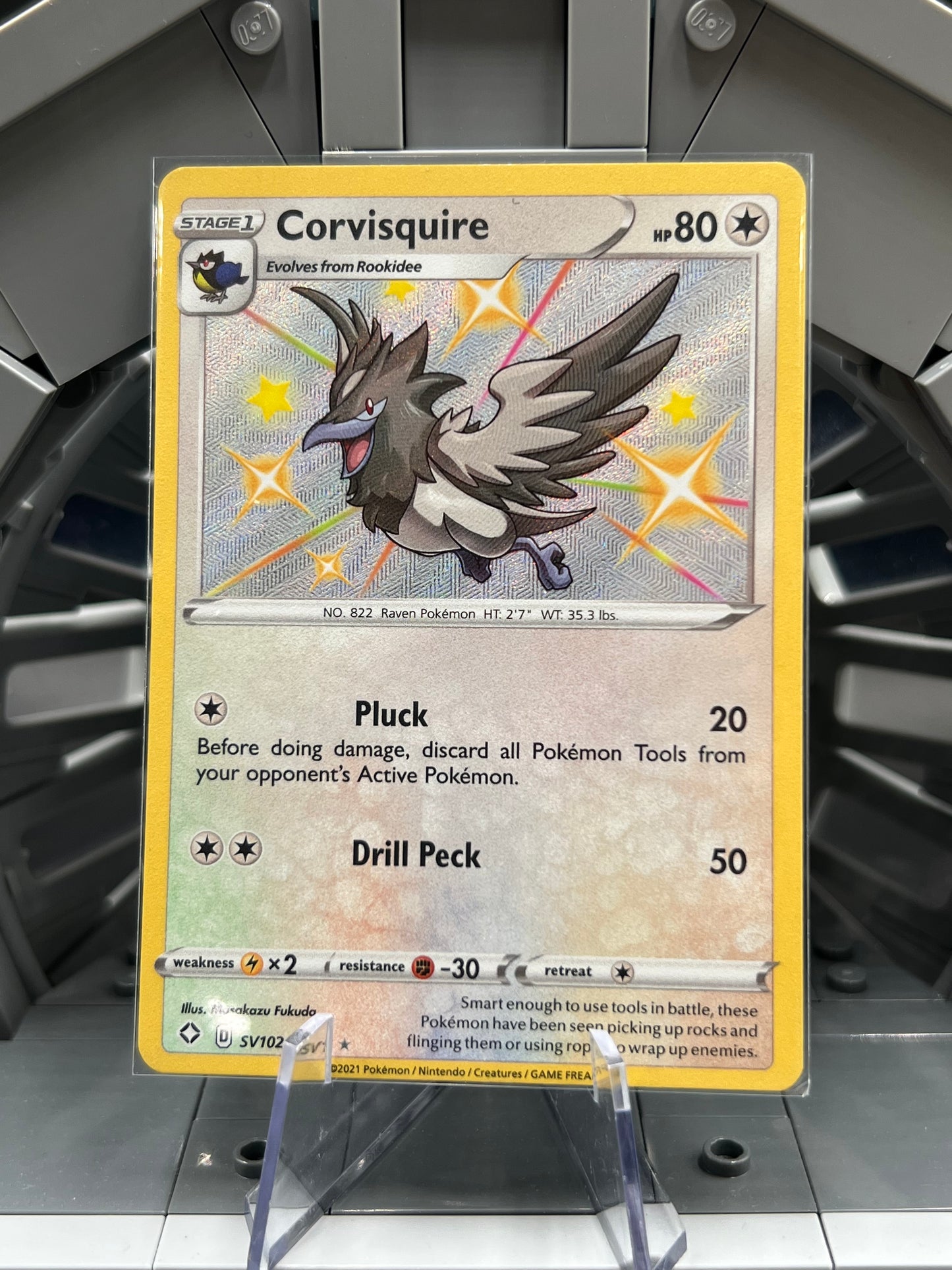 Corvisquire - Shining Fates: SV102/SV122 / Shiny Holo Shiny Vault (SHFSV) Pokémon TCG