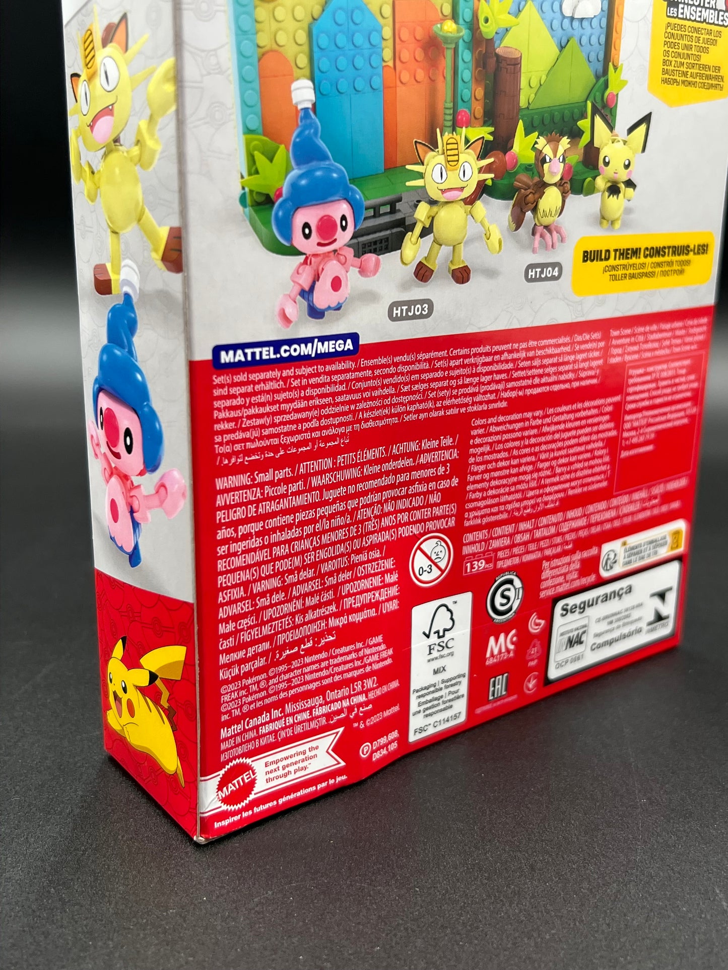MEGA BLOKS CONSTRUX POKEMON TOWN SCENE HTJ03 BUILDING SET BRAND NEW 2023 MATTEL