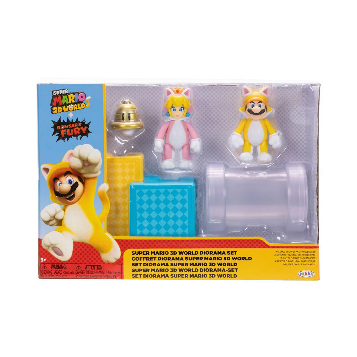 Nintendo Super Mario 3D World Diorama Action Figure Set New Bowsers Fury