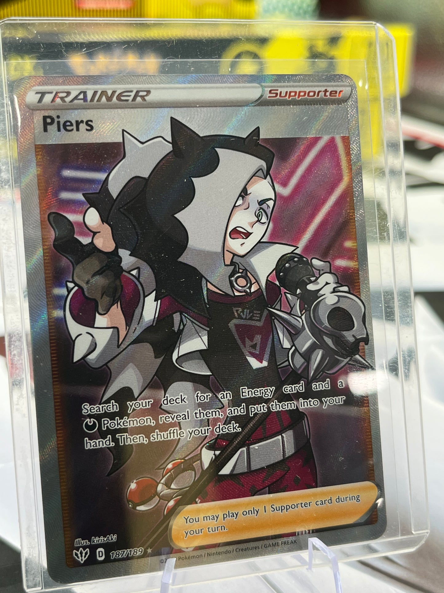 Piers (Full Art) - 187/189 - SWSH03: Darkness Ablaze (SWSH03) POKÉMON TCG