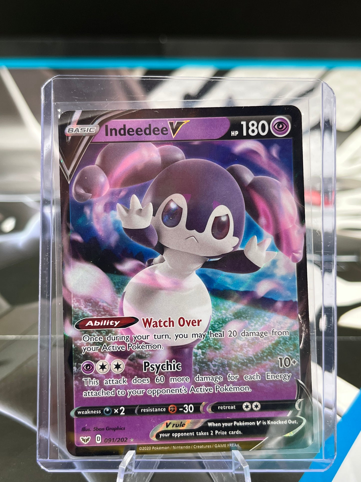 Indeedee V - 091/202 - SWSH01: Sword & Shield Base Set (SWSH01) Pokémon TCG