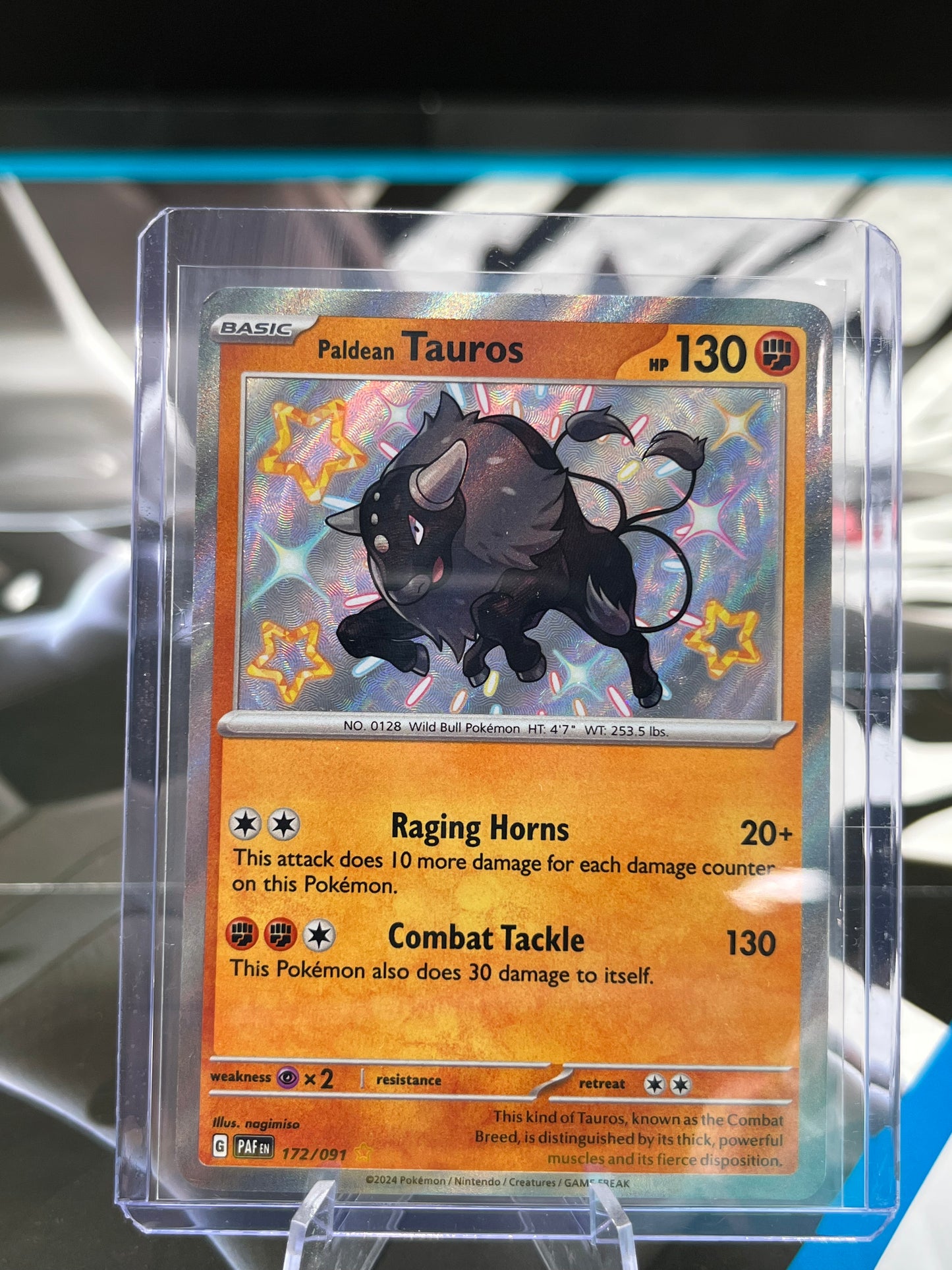 Paldean Tauros - 172/091 - SV: Paldean Fates (PAF) Pokémon TCG