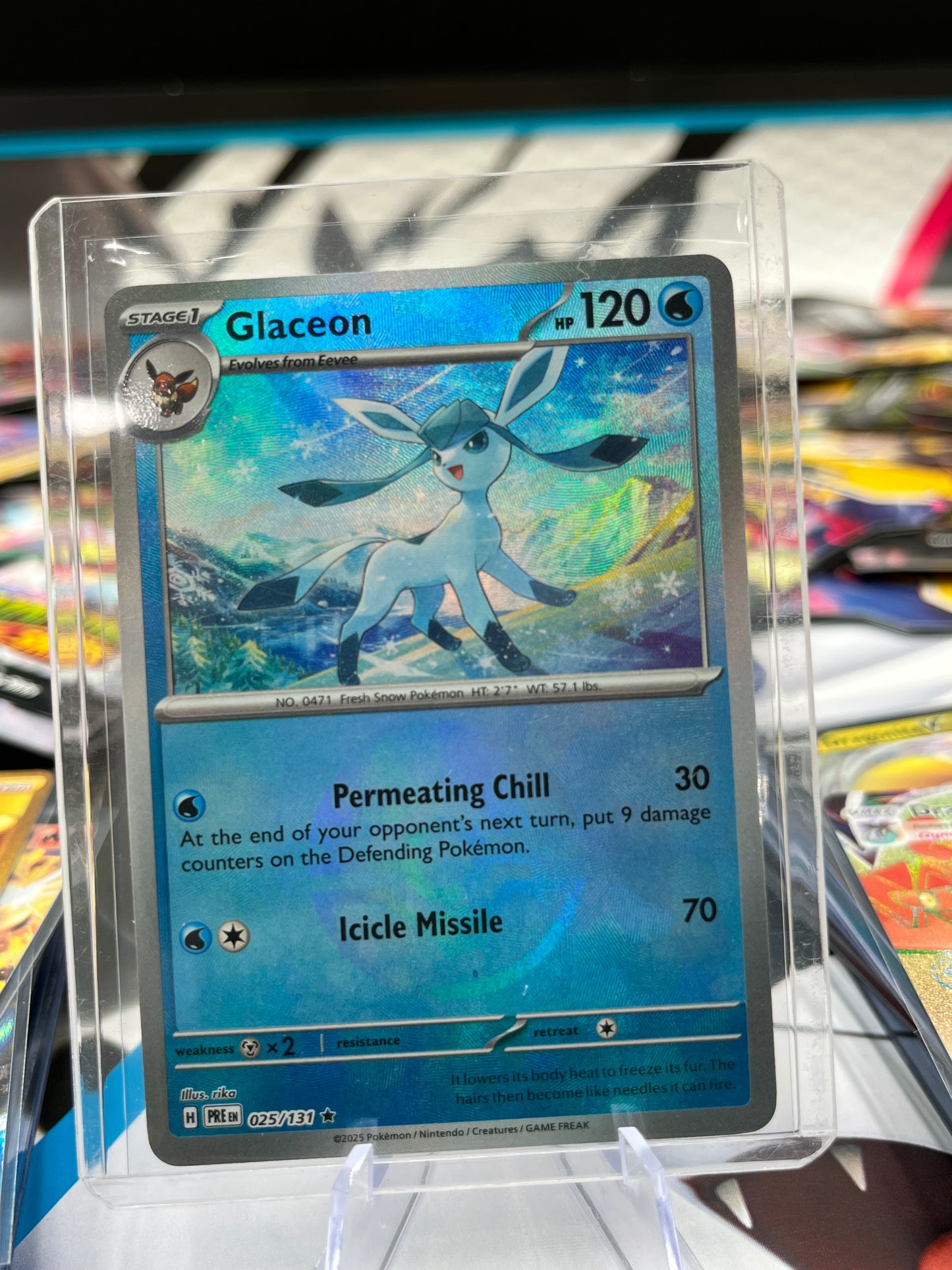 Glaceon (Poke Ball Pattern) - 025/131 - SV: Prismatic Evolutions (PRE) Pokémon TCG