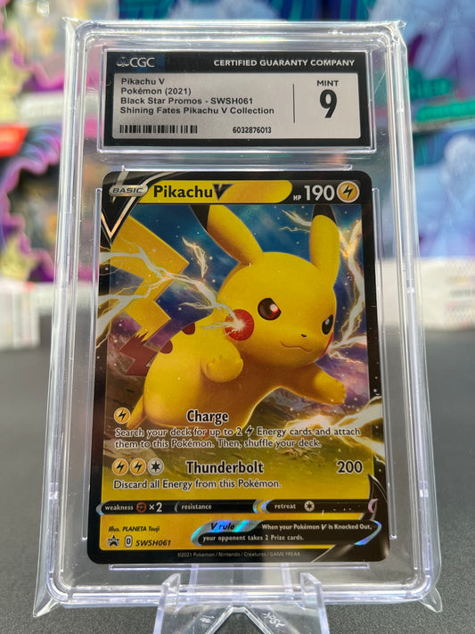 CGC 9 Pikachu V - SWSH061 - SWSH: Sword & Shield Promo Cards (SWSD) Pokémon Graded Pokémon Card