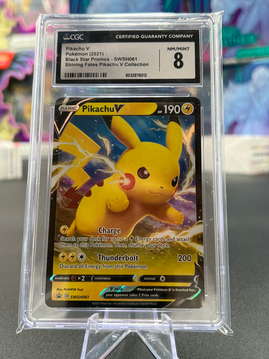 CGC 8 Pikachu V - SWSH061 - SWSH: Sword & Shield Promo Cards (SWSD) Pokémon Graded Pokémon Card
