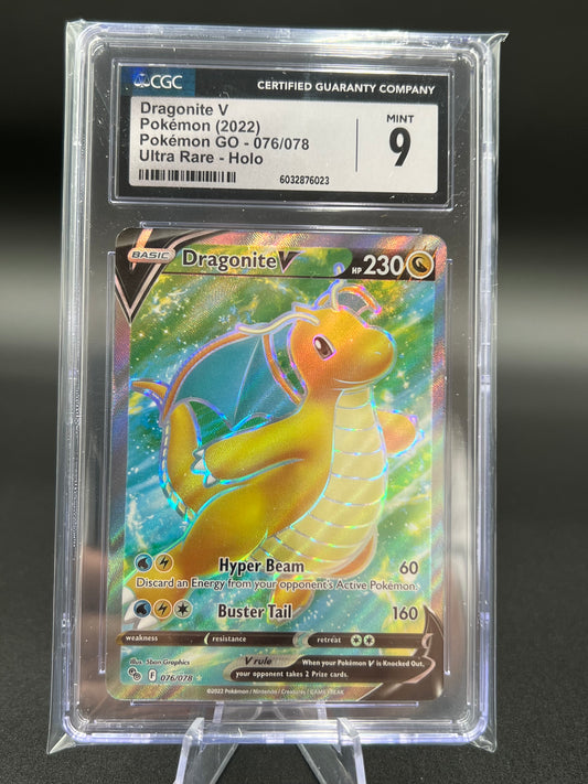 CGC 9 Dragonite V (Full Art) - Pokemon GO (PGO) Graded Pokémon Card