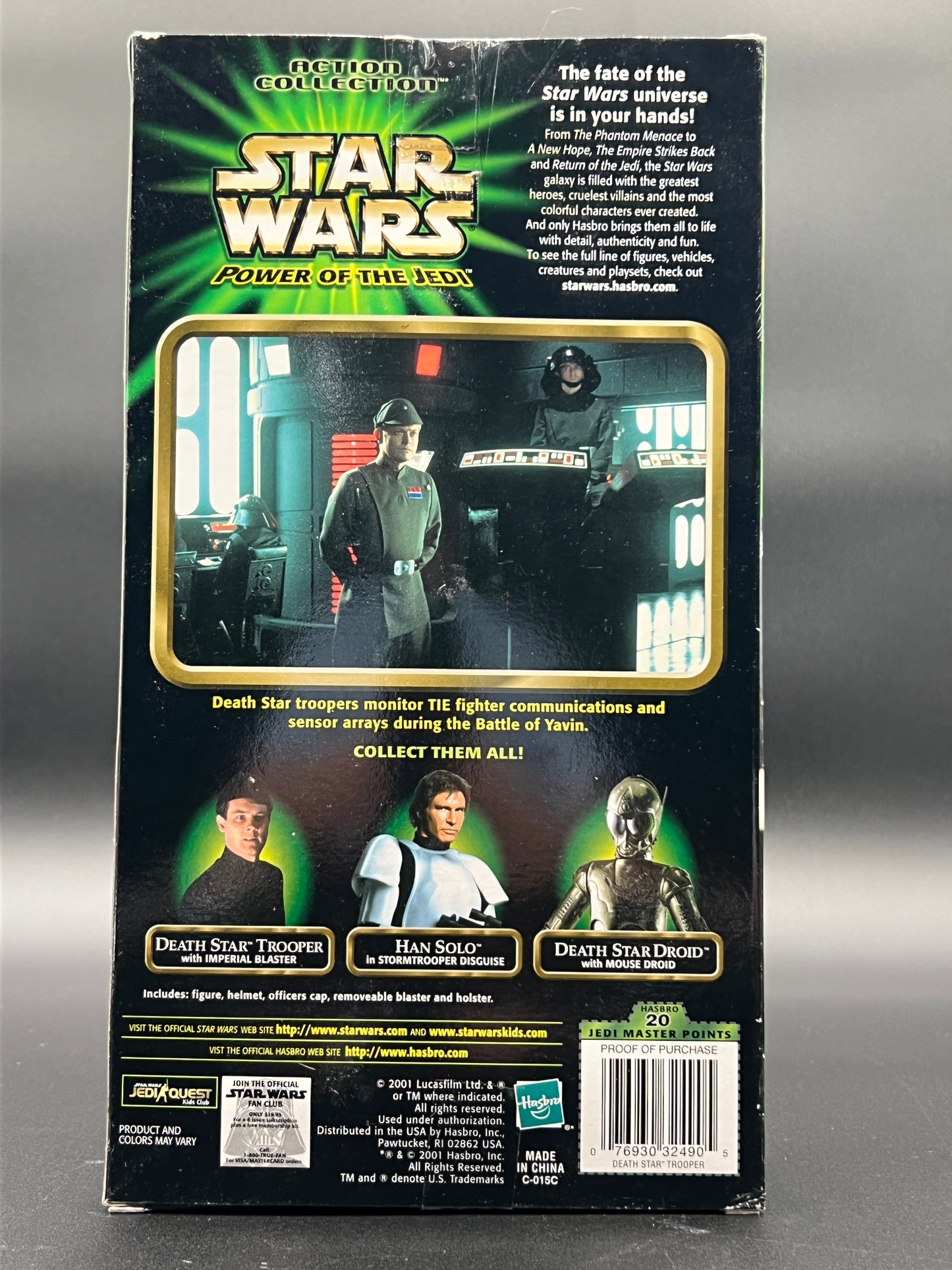 Star Wars Action Figure Death Star Trooper 12” Imperial Blaster Hasbro 2001 New!
