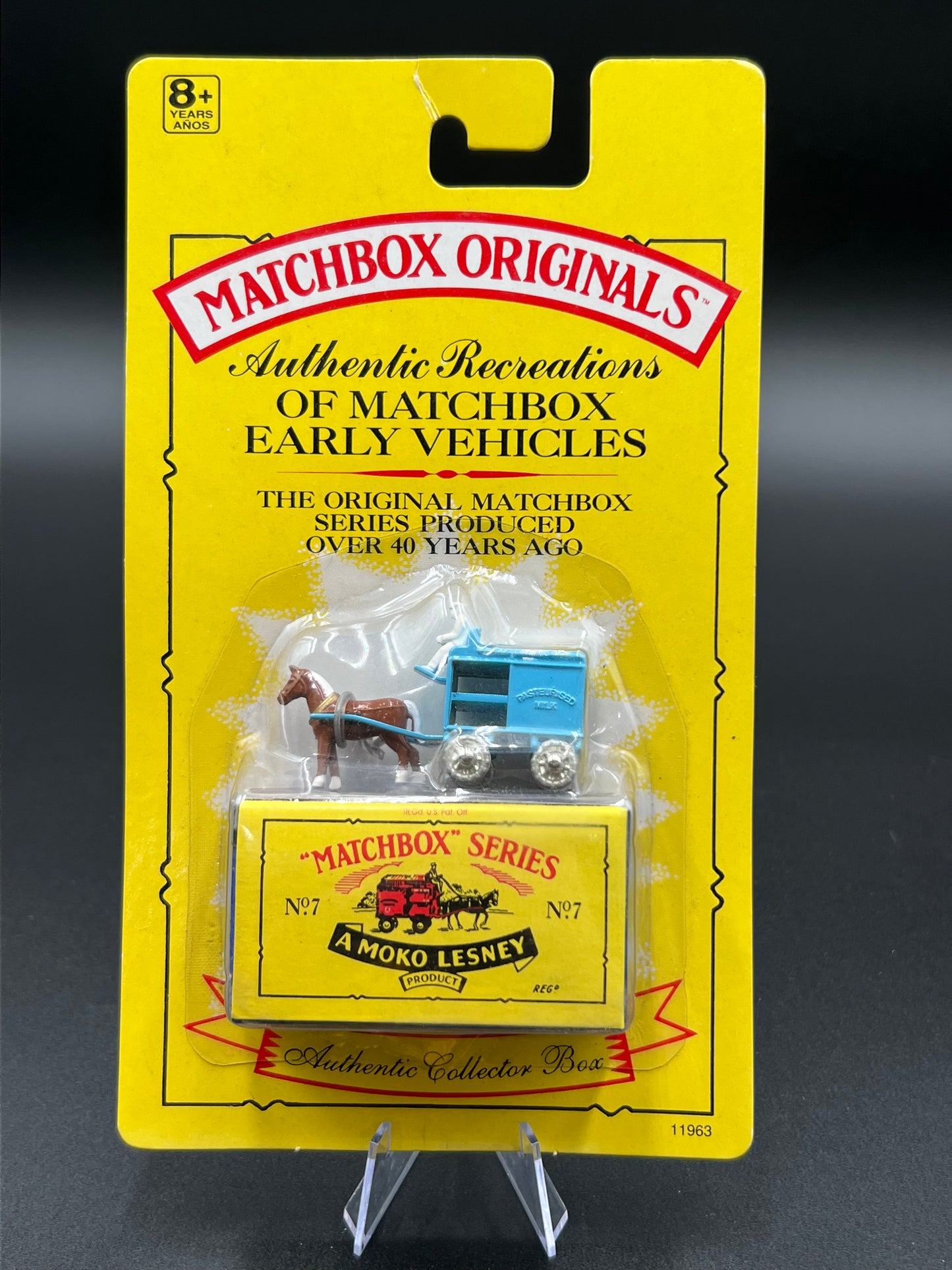 1993 Matchbox Originals Limited Edition Collectors' Series I 1:72 Scale Diecast Vehicle with Authentic Collector Box: Horse-Drawn Milk Float No.7