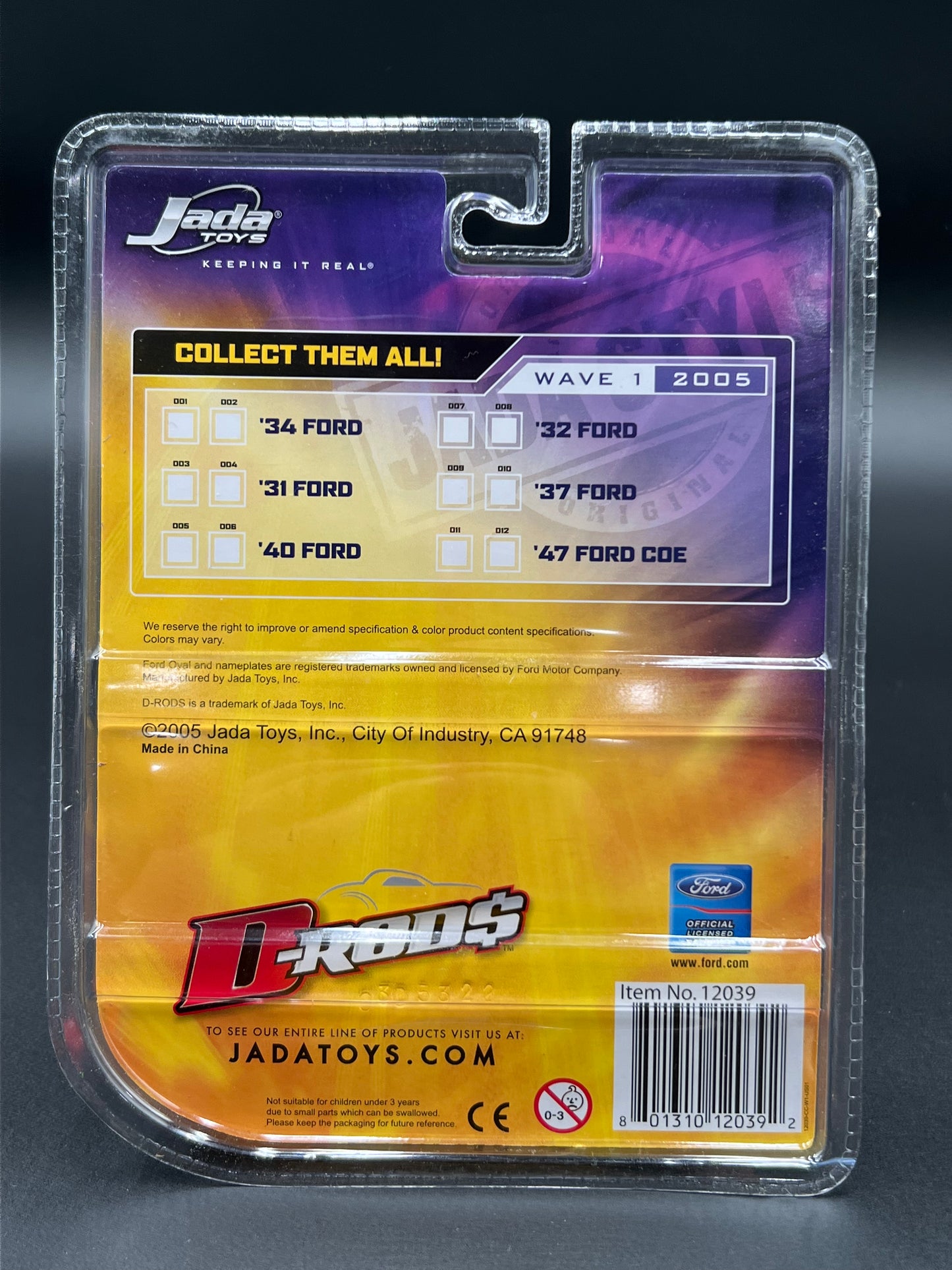 2005 JADA Toys '47 FORD COE D-ROD$ (Sliding Bed Motion) Wave 1