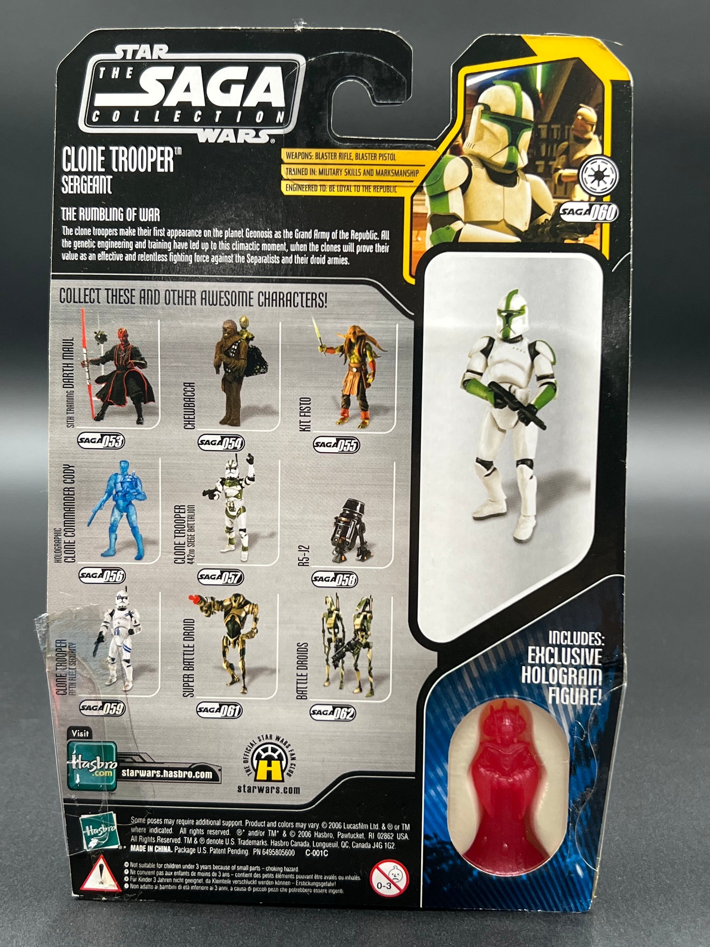 Star Wars Attack of the Clones Trooper Sergeant SAGA 060 Green New