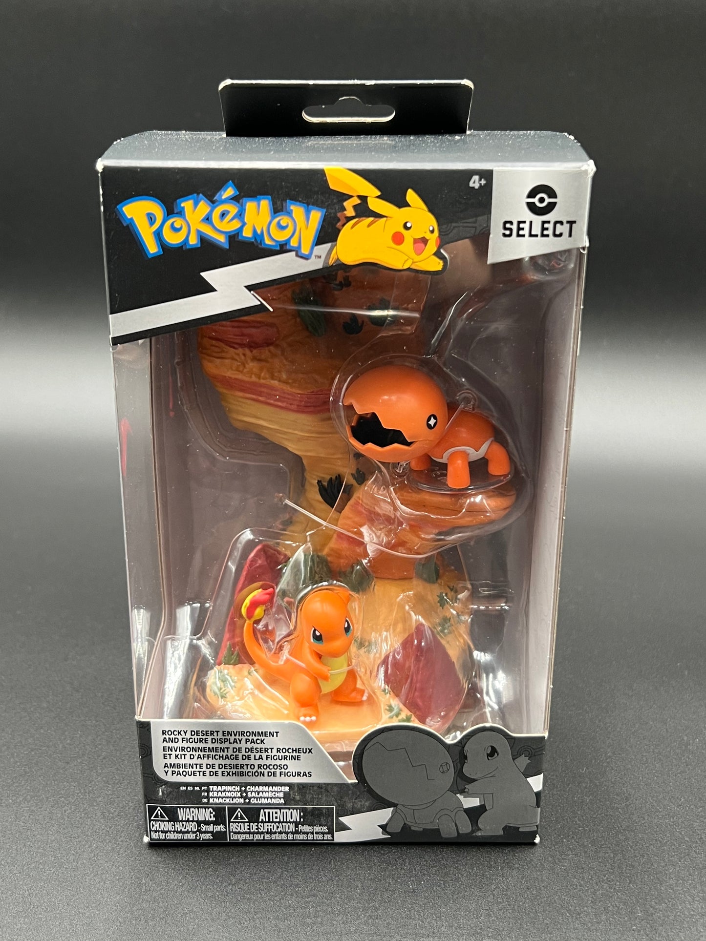 Pokémon Desert Rocks Environment - 6-Inch Multi-Level Display Set with Two 2-inch Battle Figures