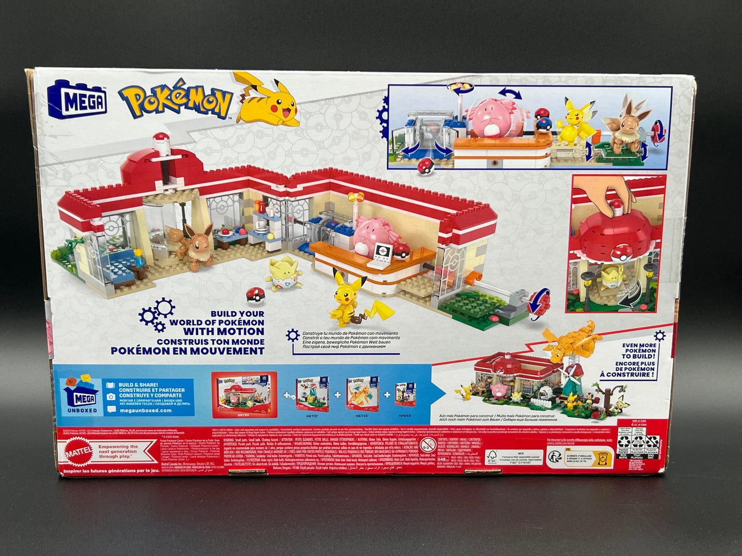 MEGA Pokémon Building Toys Set Forest Pokémon Center with 648 Pieces, 4 Poseable Characters, for Kids
