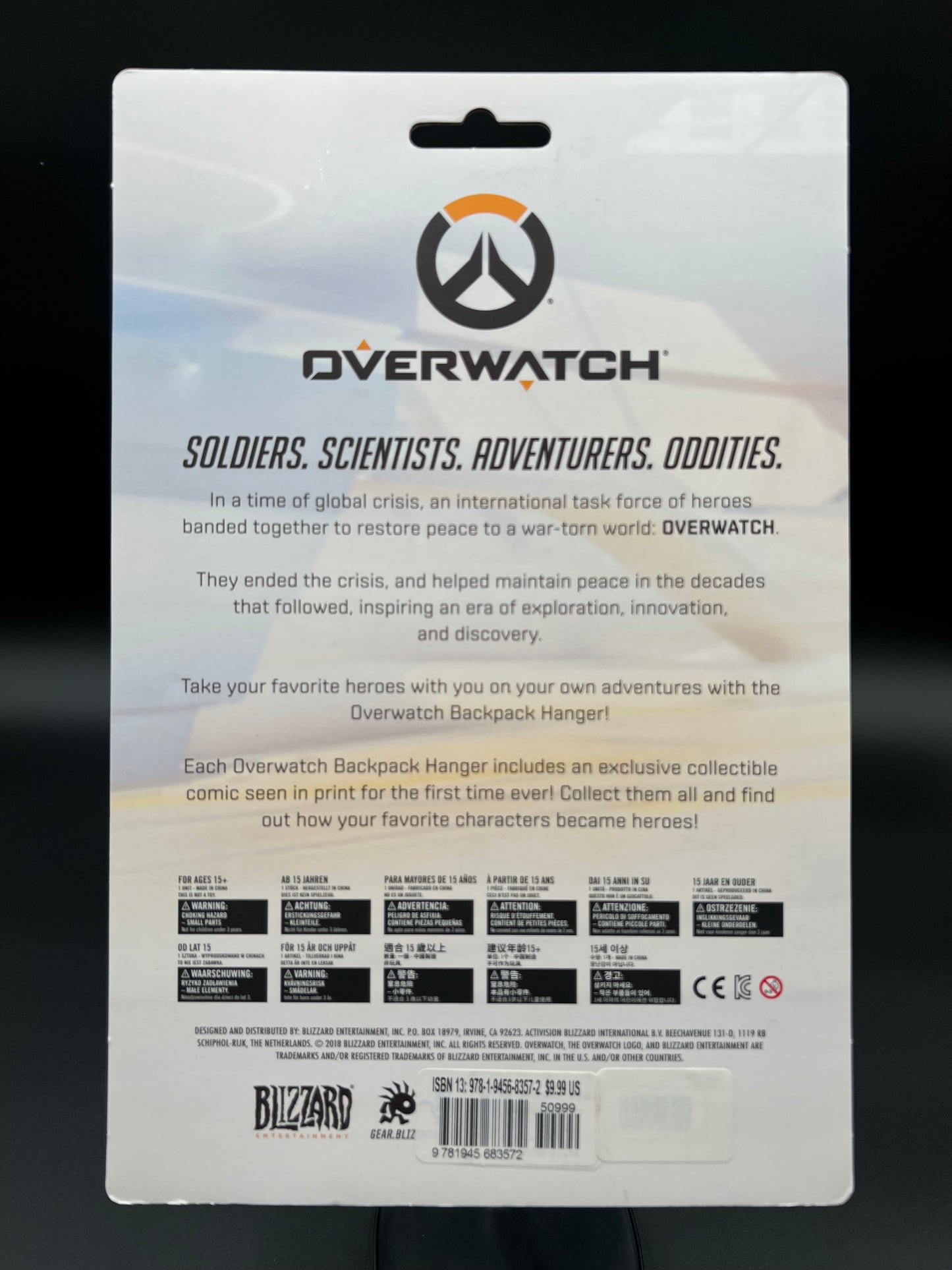 Overwatch Ana and Soldier 76 Comic Book and Backpack Hanger Two-Pack