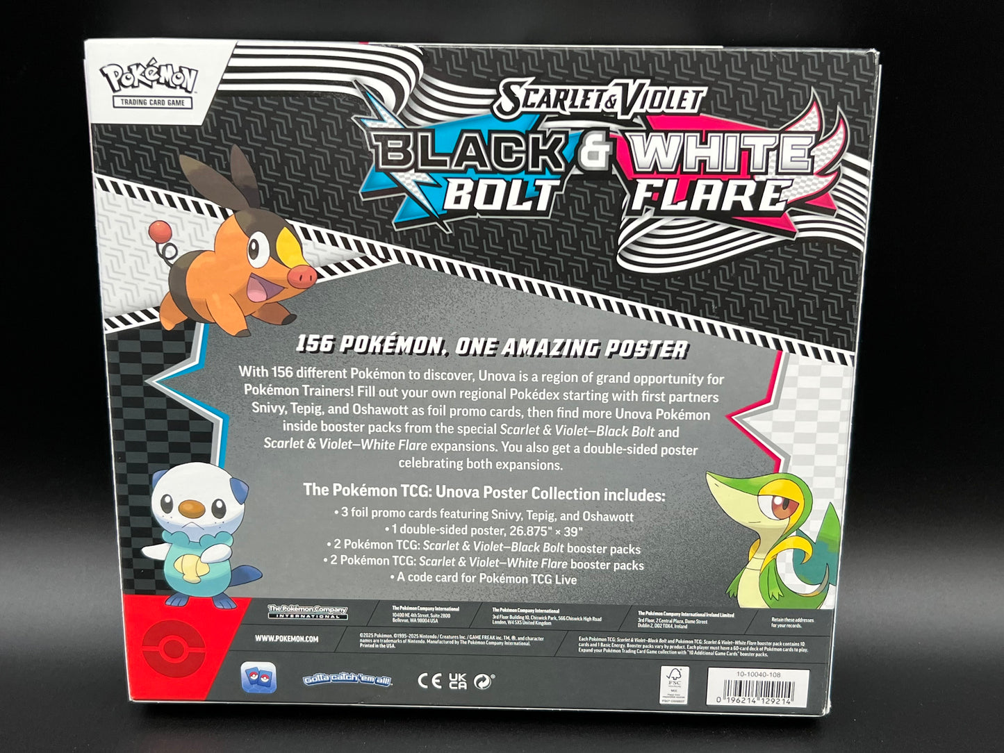 Unova Poster Collection - SV: Black Bolt White Flare Pokémon TCG New