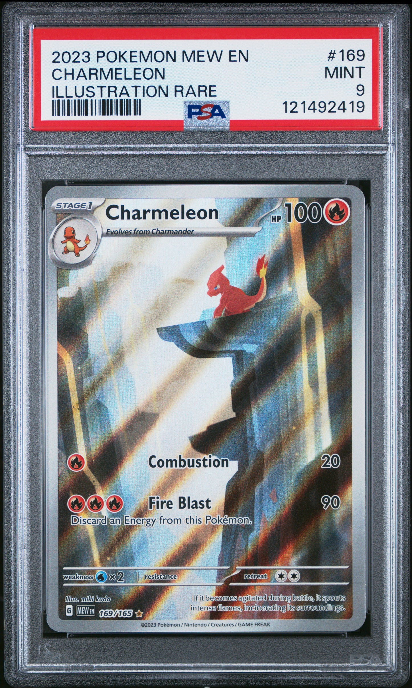 PSA 9 Charmeleon - 169/165 Illustration Rare - SV: Scarlet & Violet 151 (MEW) Pokémon TCG