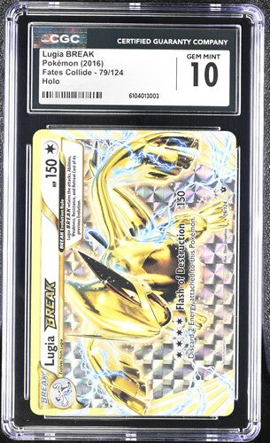 CGC 10 Lugia BREAK 79/124 - XY - Fates Collide (FCO) Graded Pokémon TCG