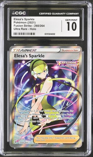 CGC 10 Elesa's Sparkle 260/264 (Full Art) - SWSH08: Fusion Strike (SWSH08) Graded Pokémon Card TCG